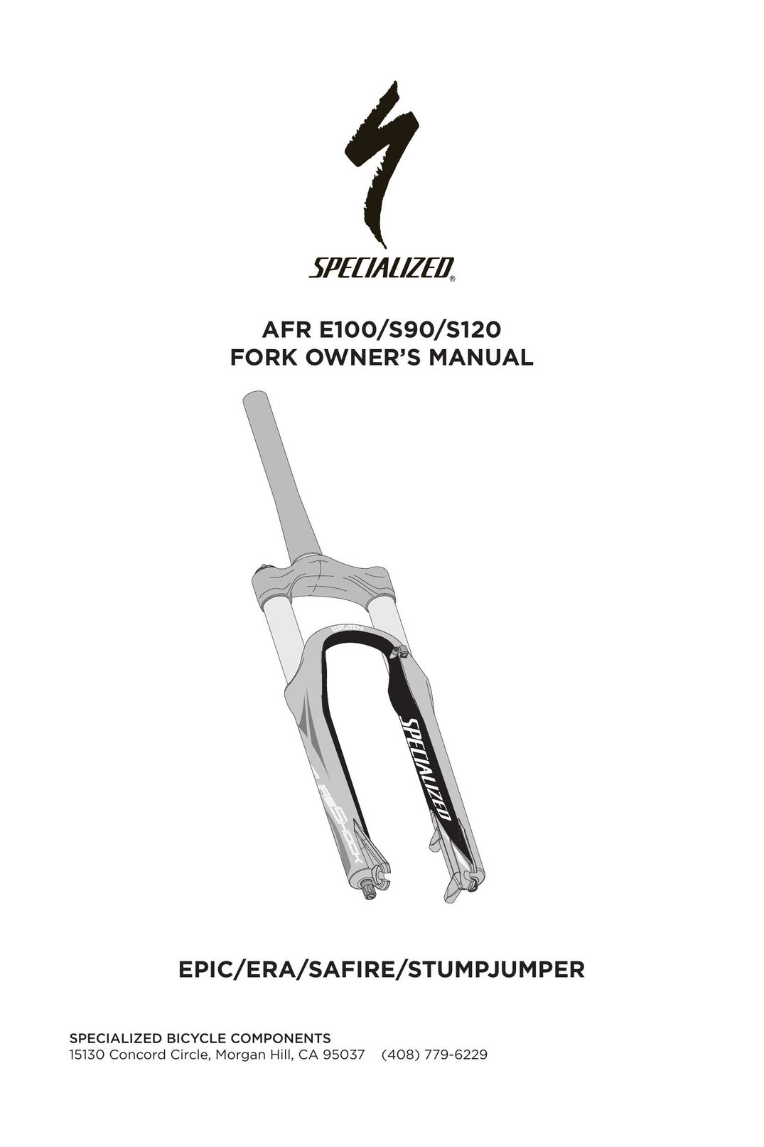 Specialized AFR E100 Bicycle Accessories User Manual