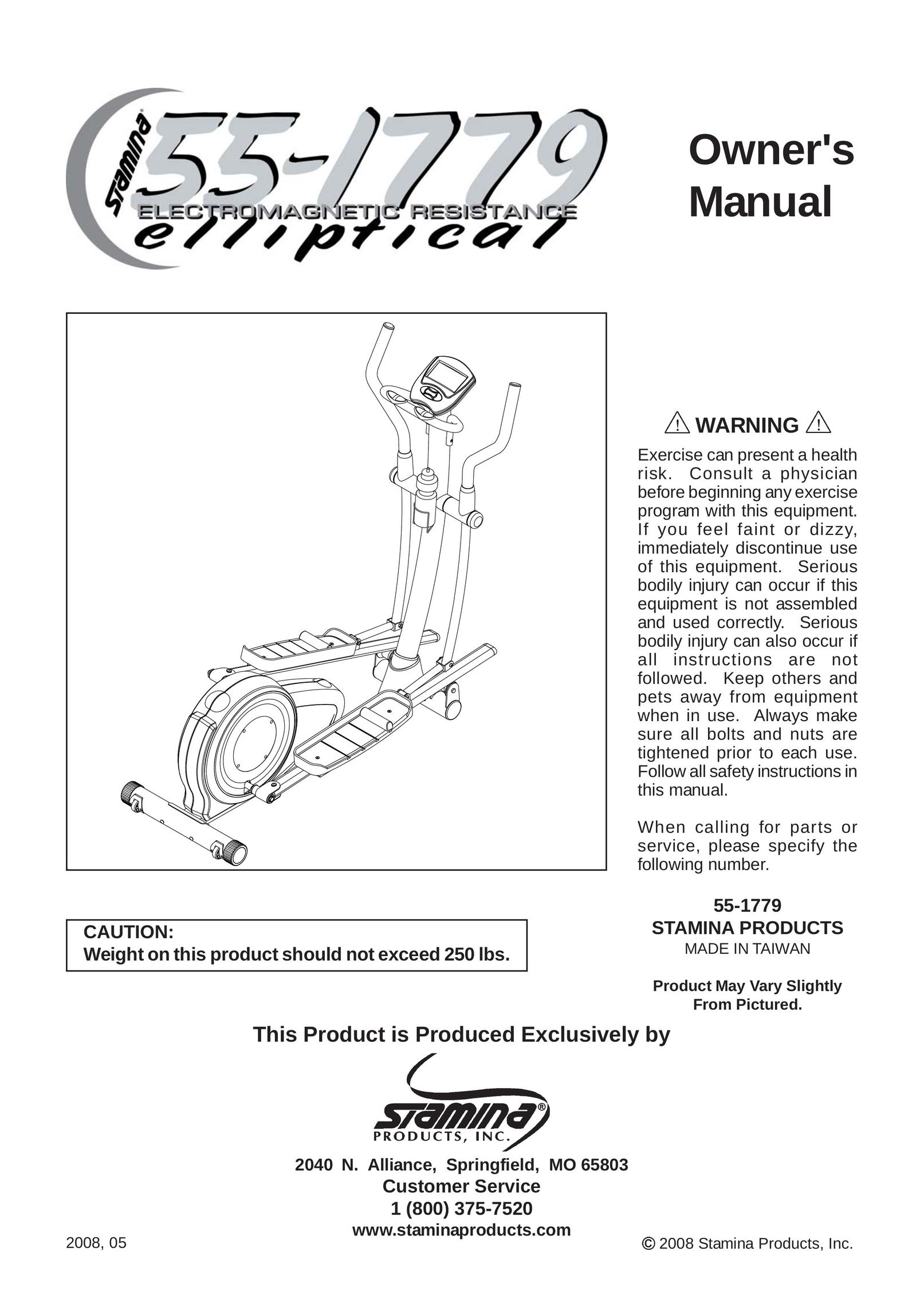 Stamina Products 55-1779 Bicycle Accessories User Manual