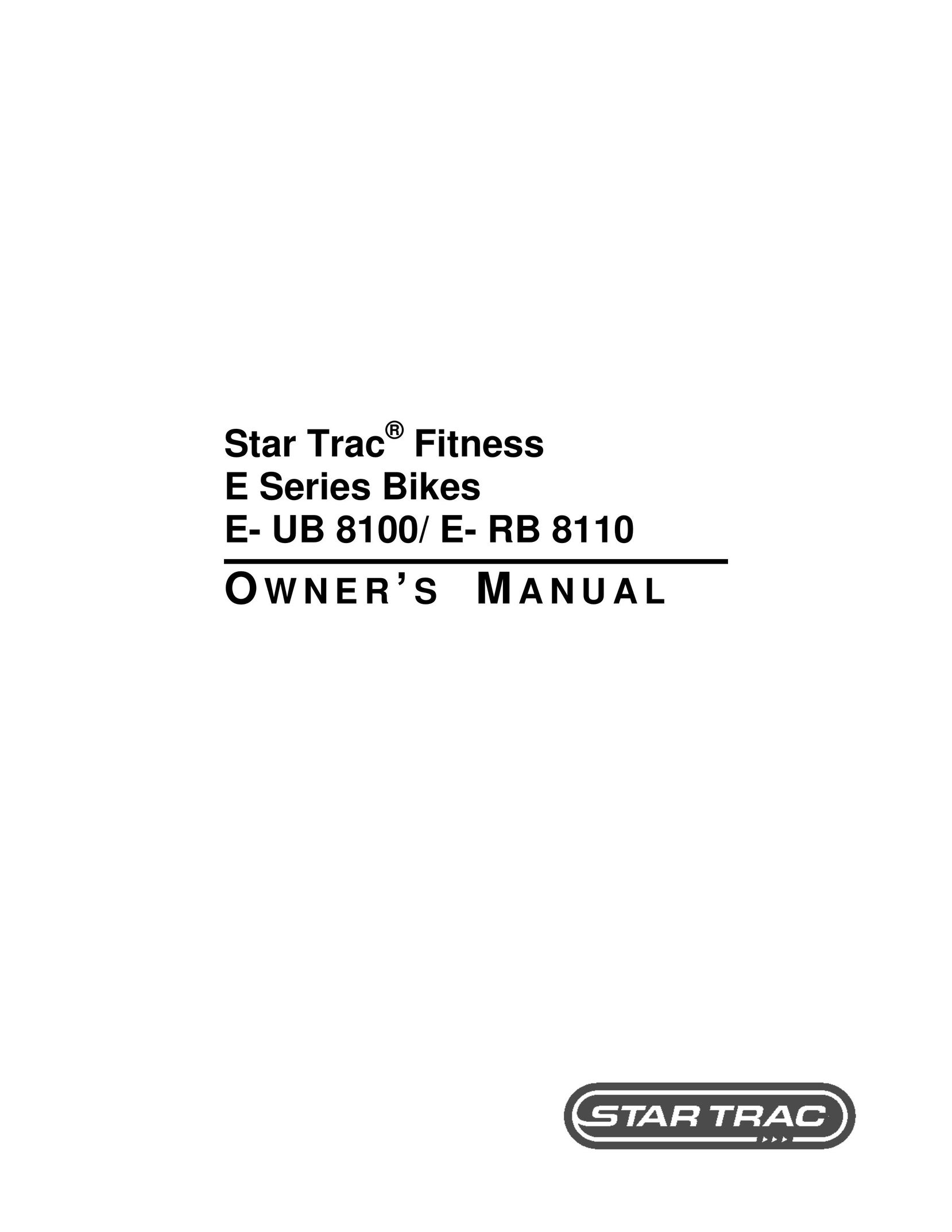 Star Trac E- RB 8110 Bicycle Accessories User Manual