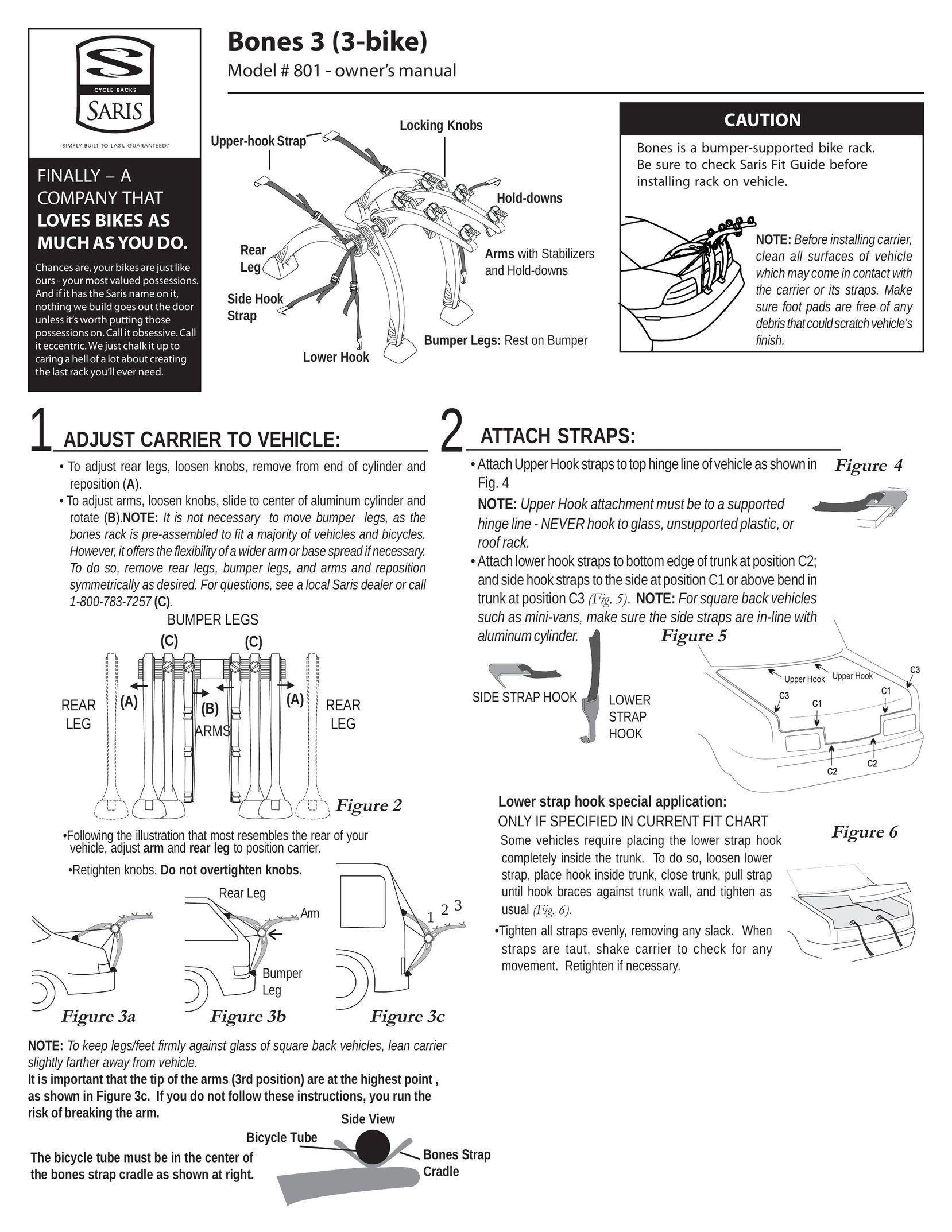 Saris 801 Bike Rack User Manual
