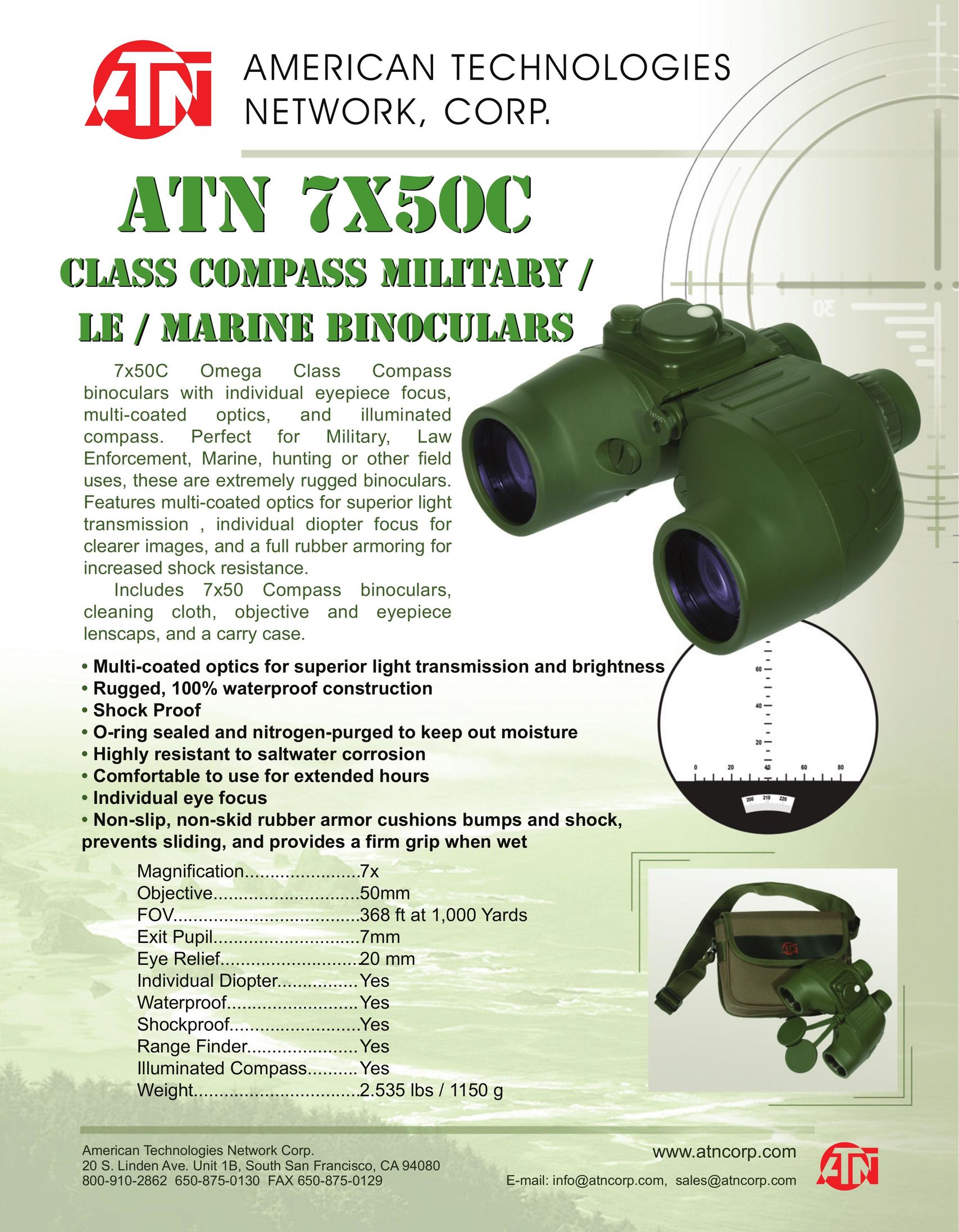 ATN ATN 7X50c Binoculars User Manual