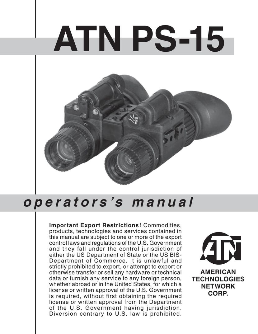 ATN ATN PS-15 Binoculars User Manual