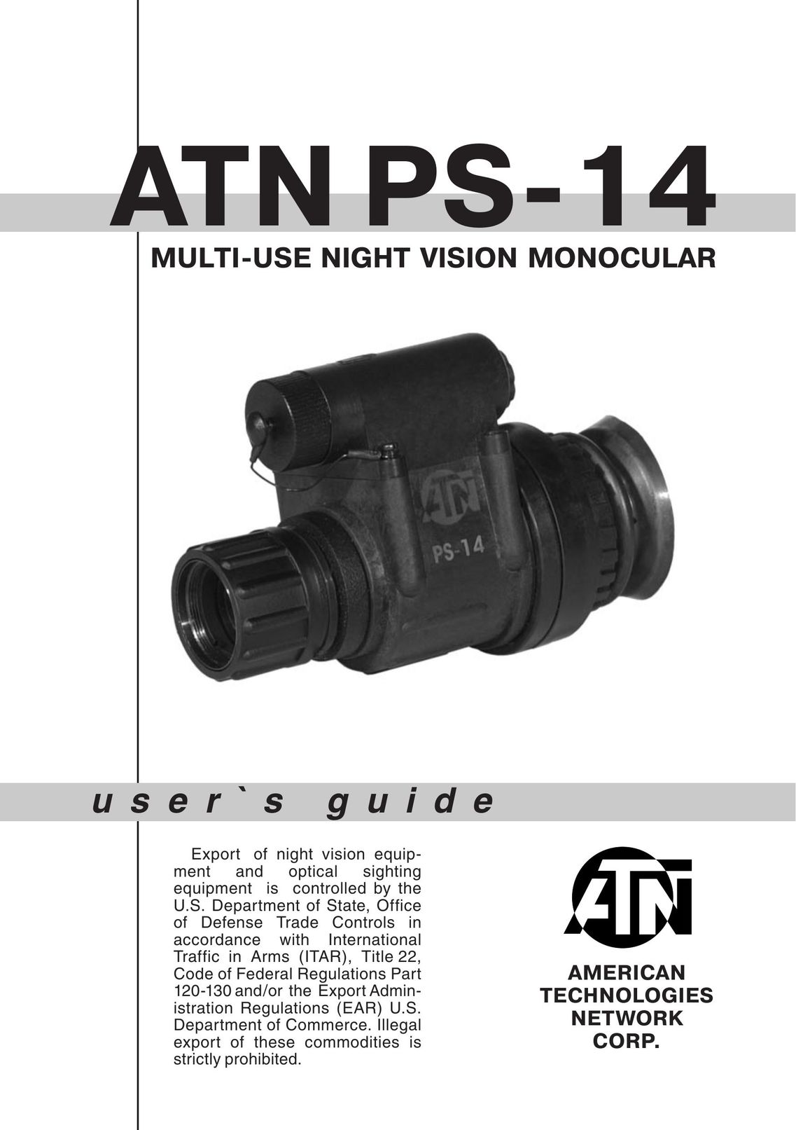 ATN ATN PS14 Binoculars User Manual