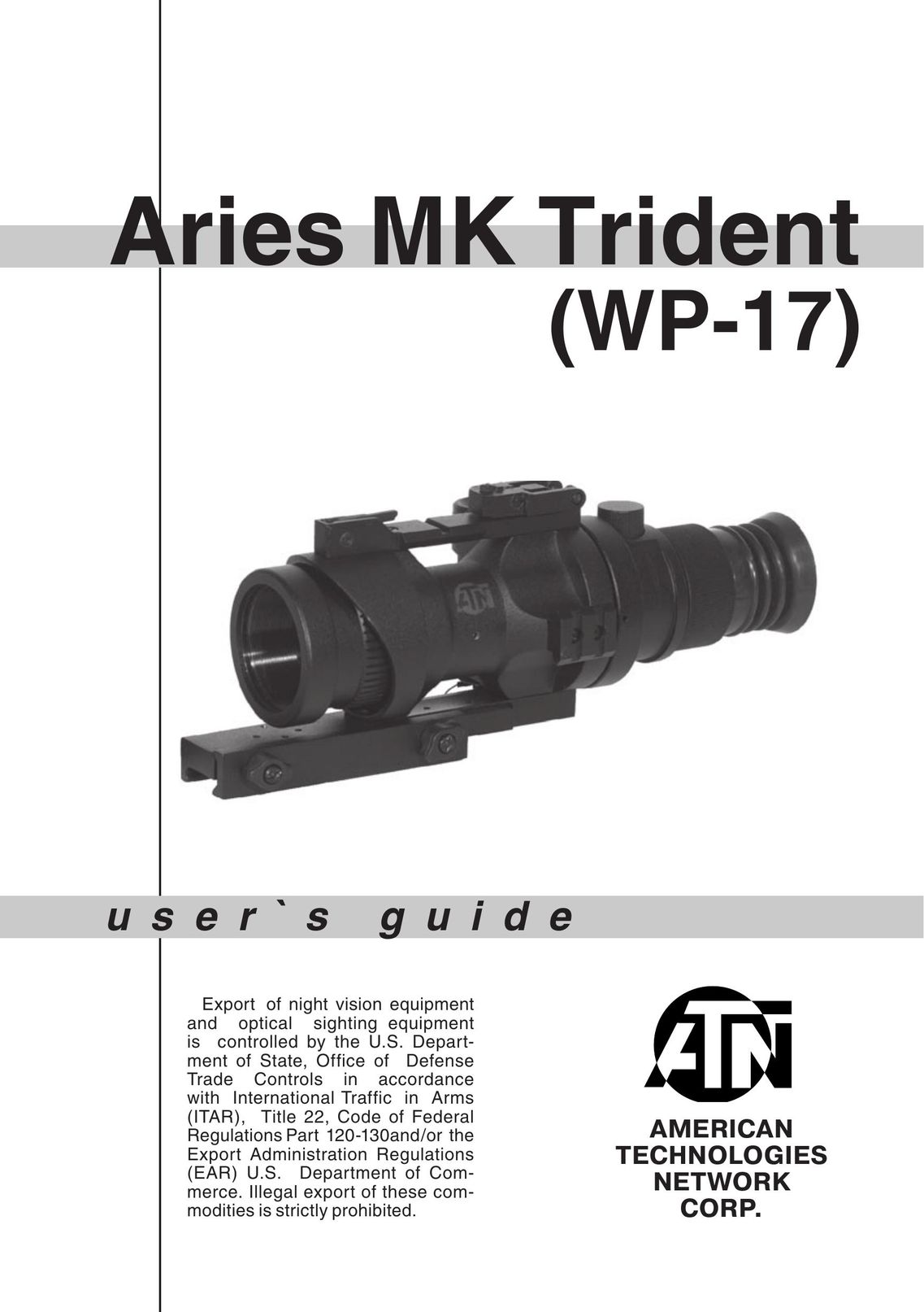 ATN WP-17 Binoculars User Manual
