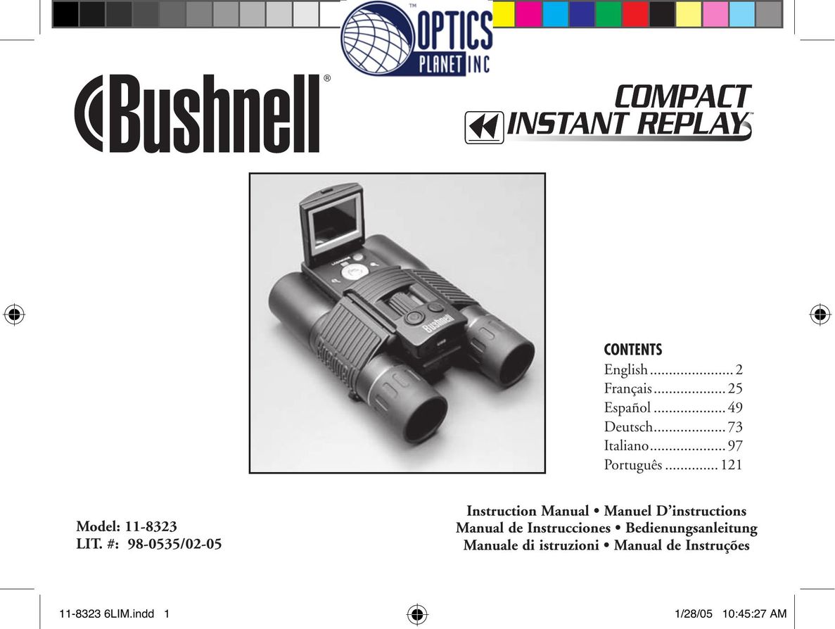 Bushnell 11-8323 Binoculars User Manual