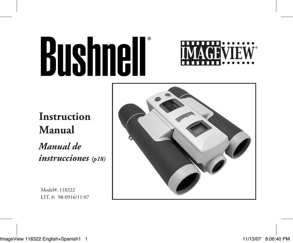 Bushnell 118322 Binoculars User Manual
