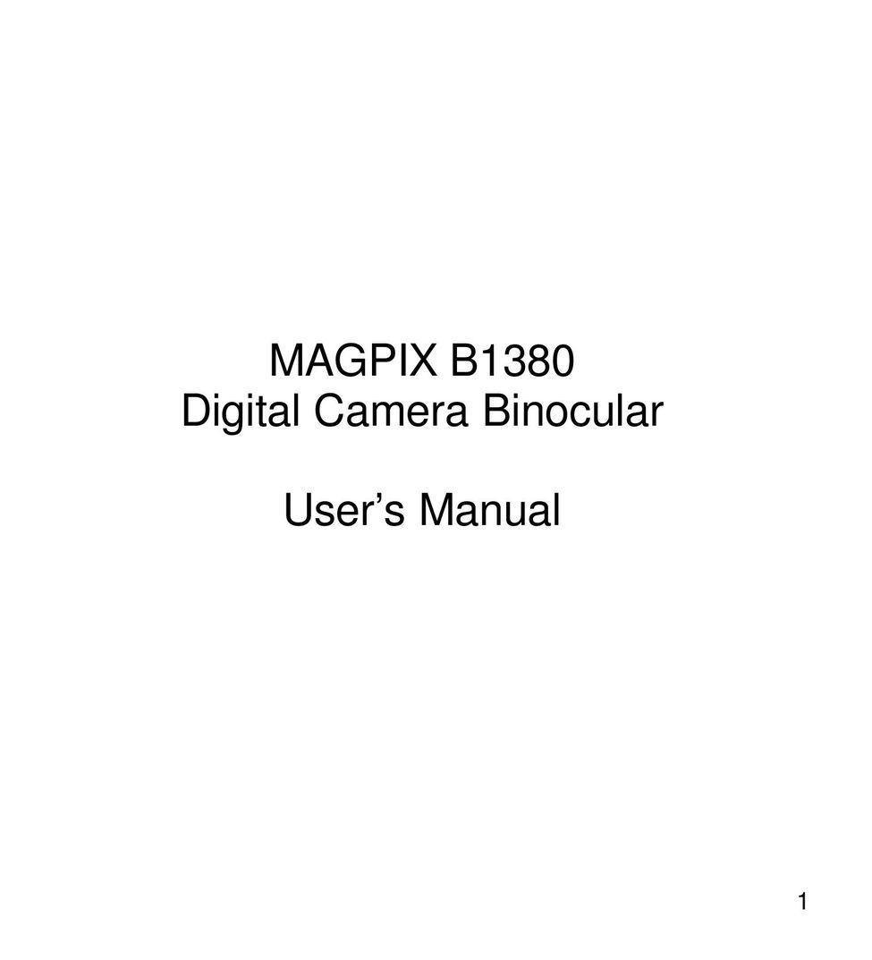 MAGPiX B1380 Binoculars User Manual