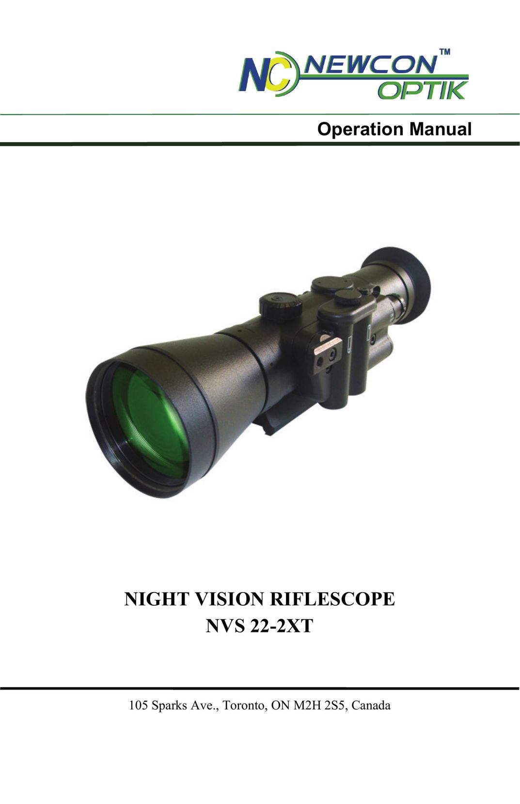 Newcon Optik NVS 22-2XT Binoculars User Manual