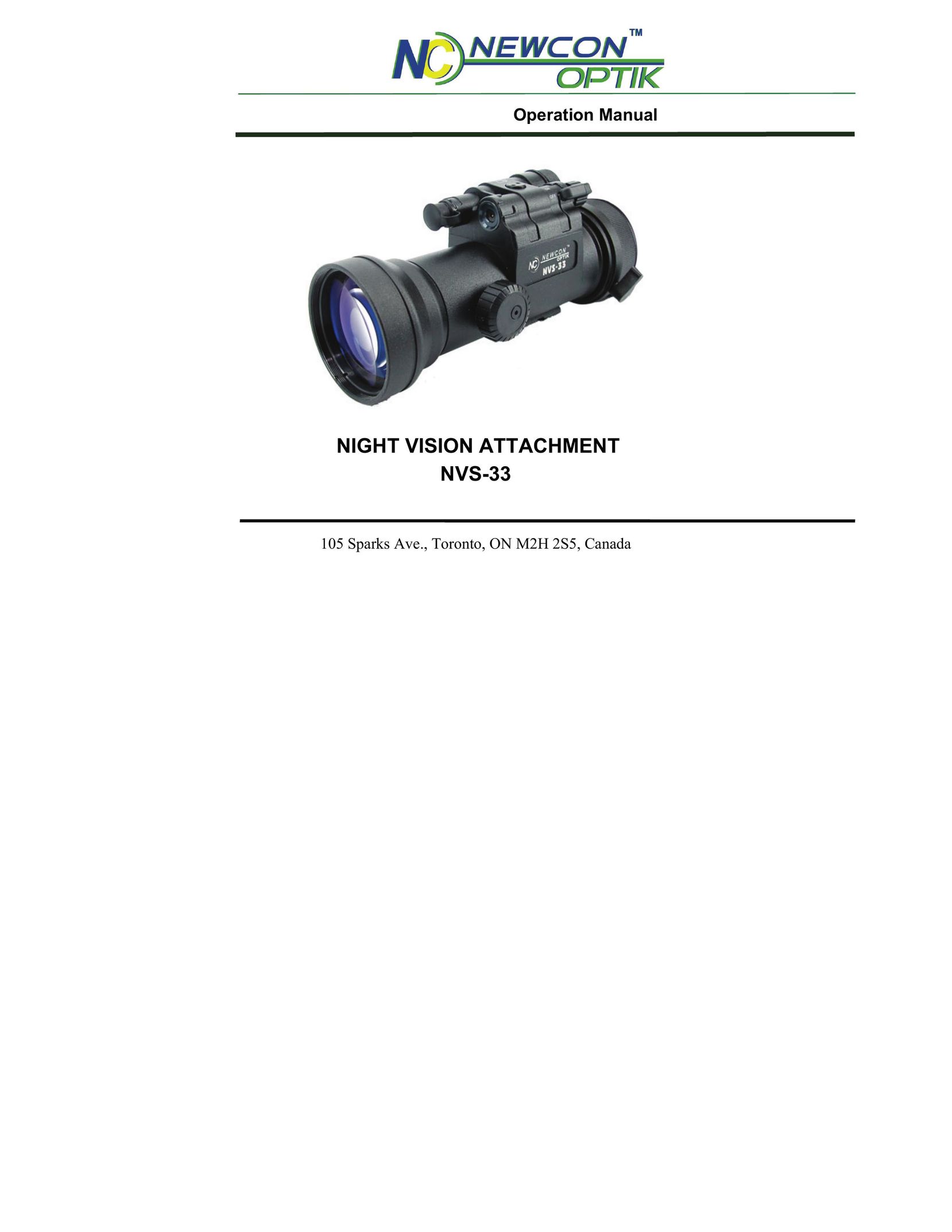 Newcon Optik NVS-33 Binoculars User Manual