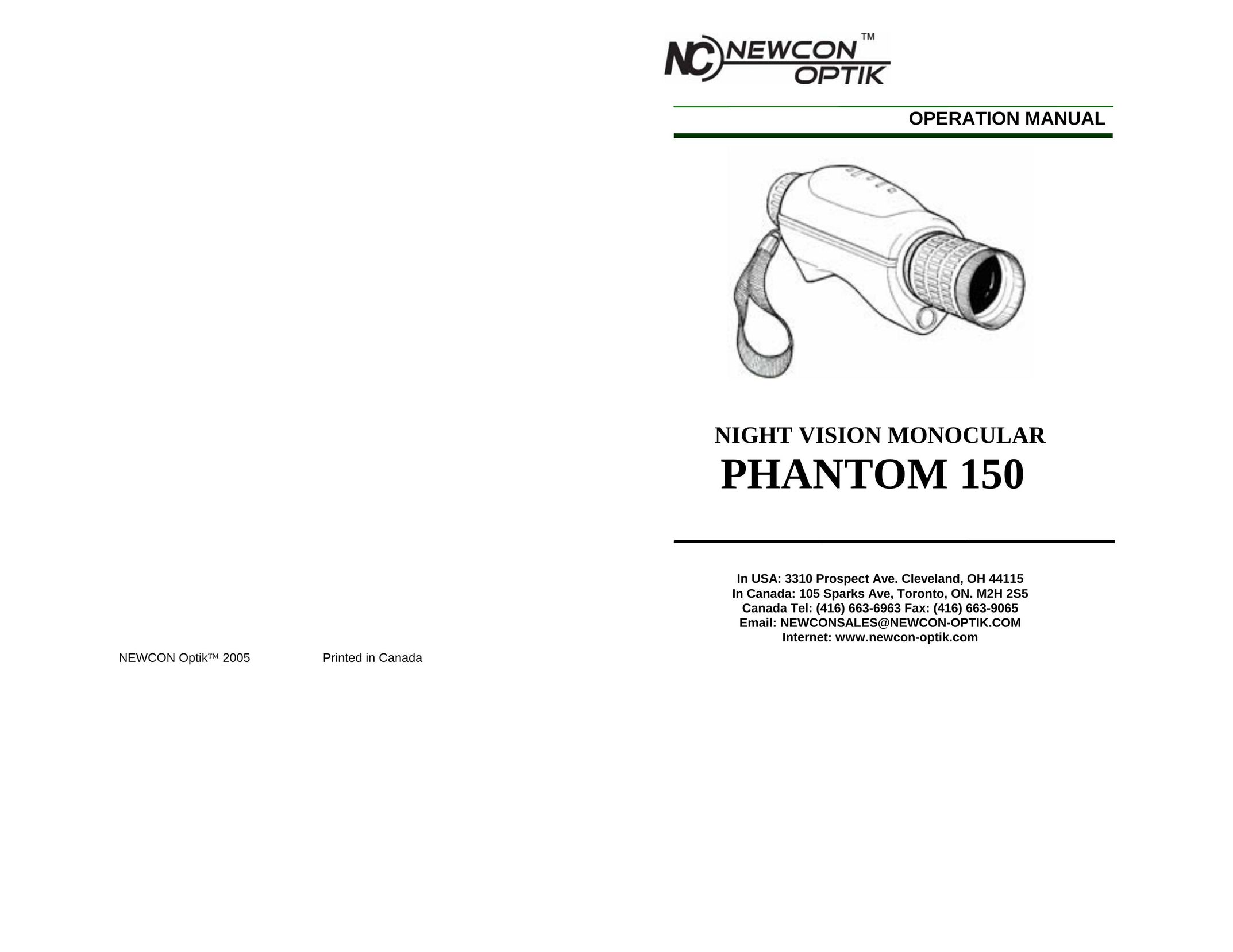 Newcon Optik Phantom 150 Binoculars User Manual