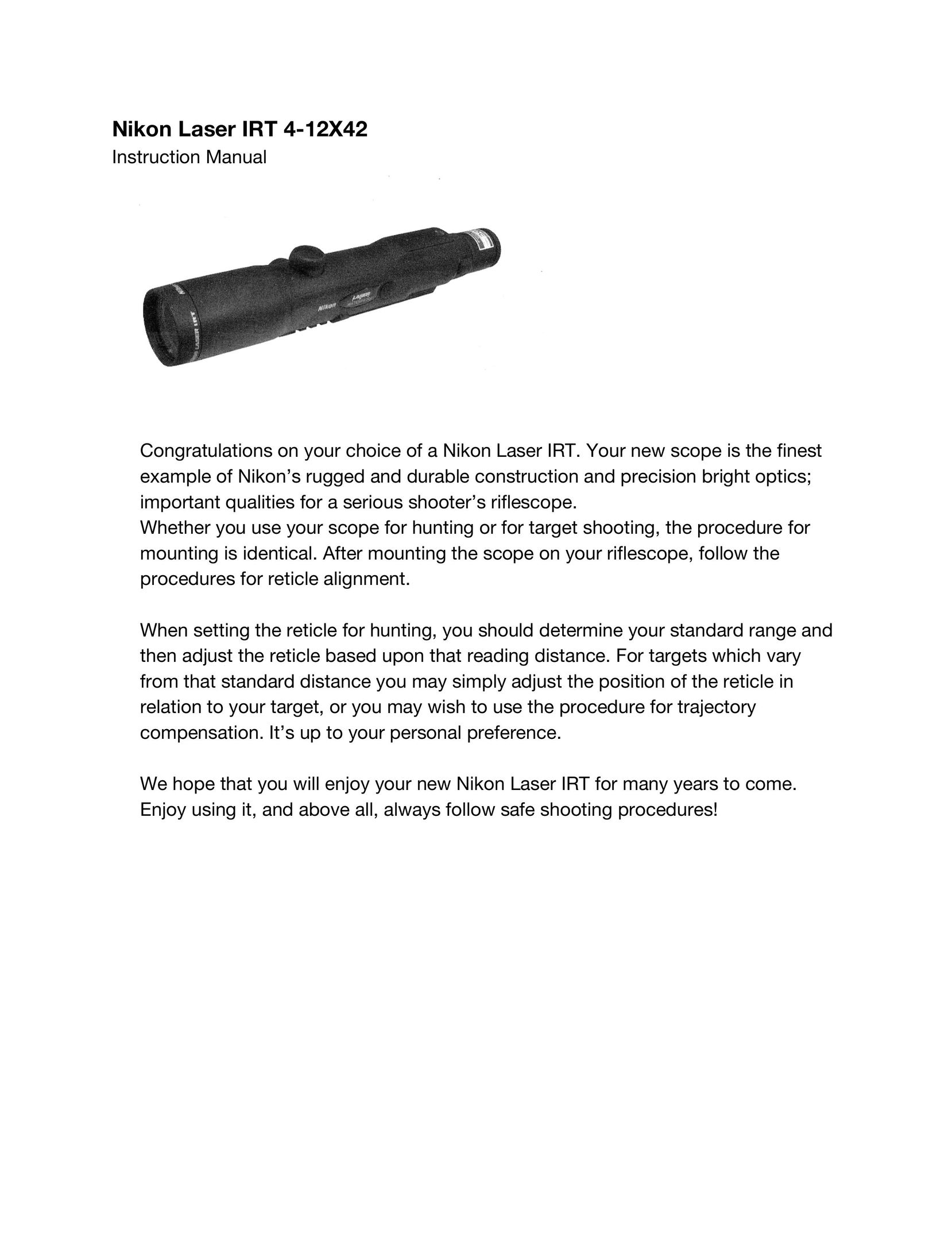 Nikon 4-12X42 Binoculars User Manual
