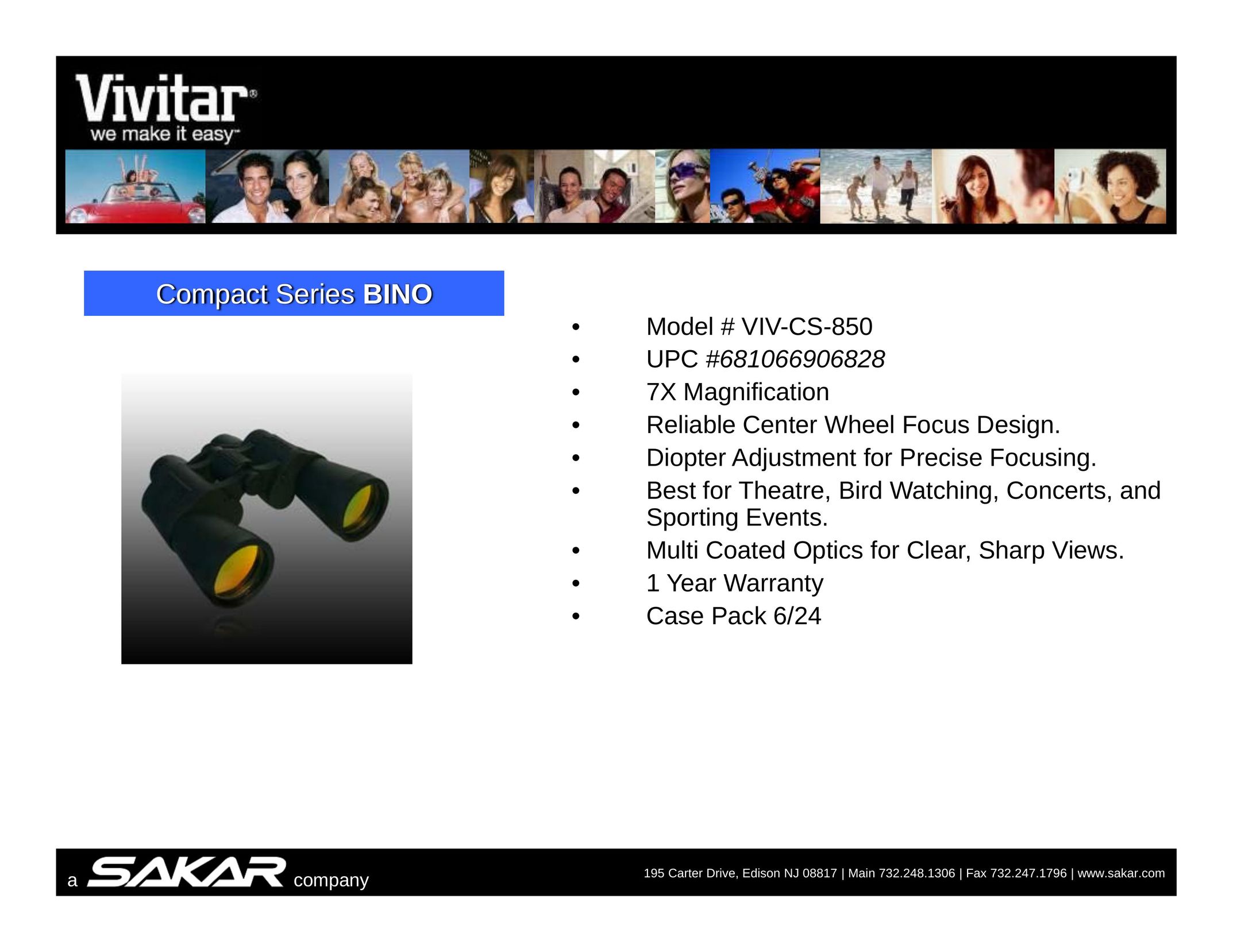 Vivitar VIV-CS-850 Binoculars User Manual