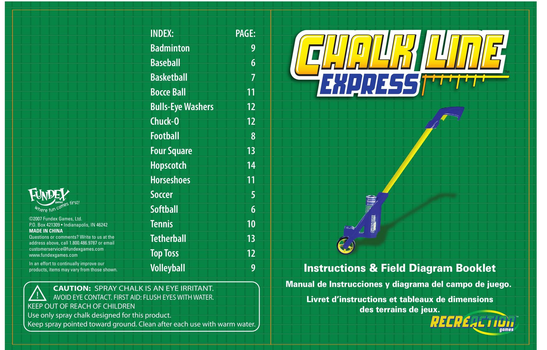 Fundex Games Chalk Line Express Board Games User Manual