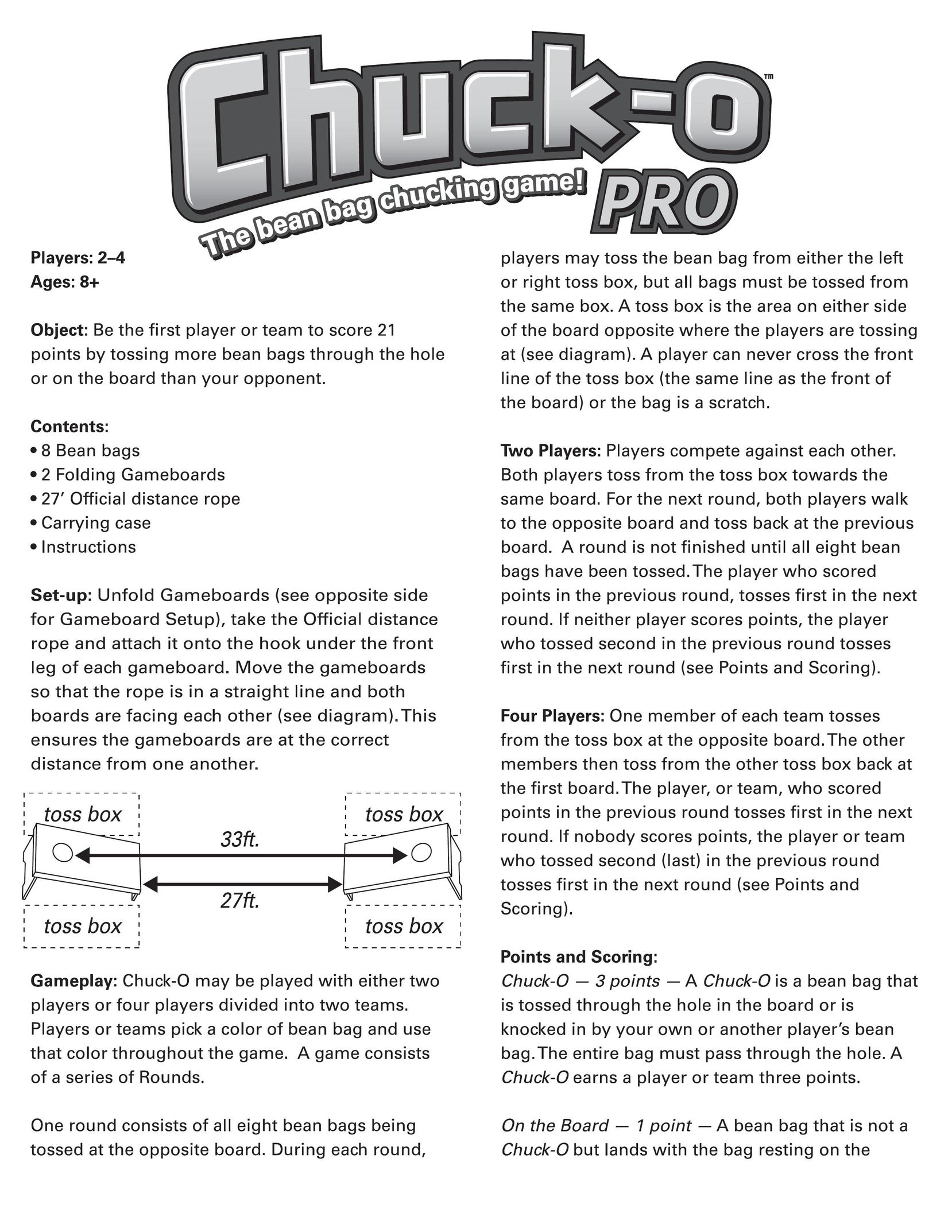 Fundex Games Chuck-O Pro Board Games User Manual