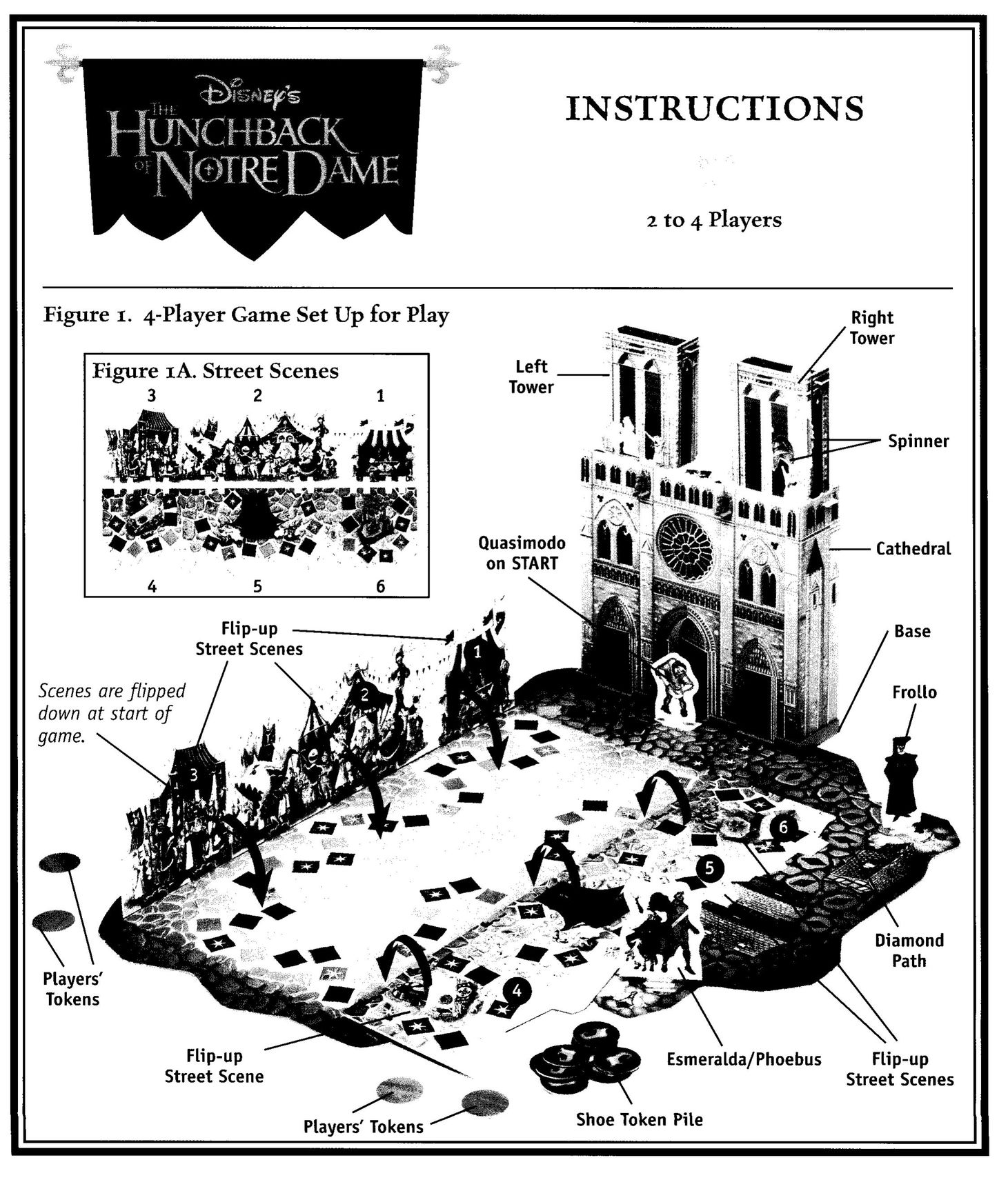 Hasbro Hunchback of Notre Dame Board Games User Manual