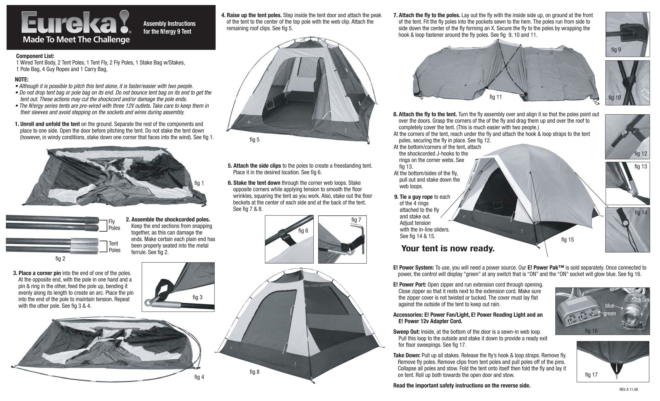 Eureka Tent Camping Equipment User Manual