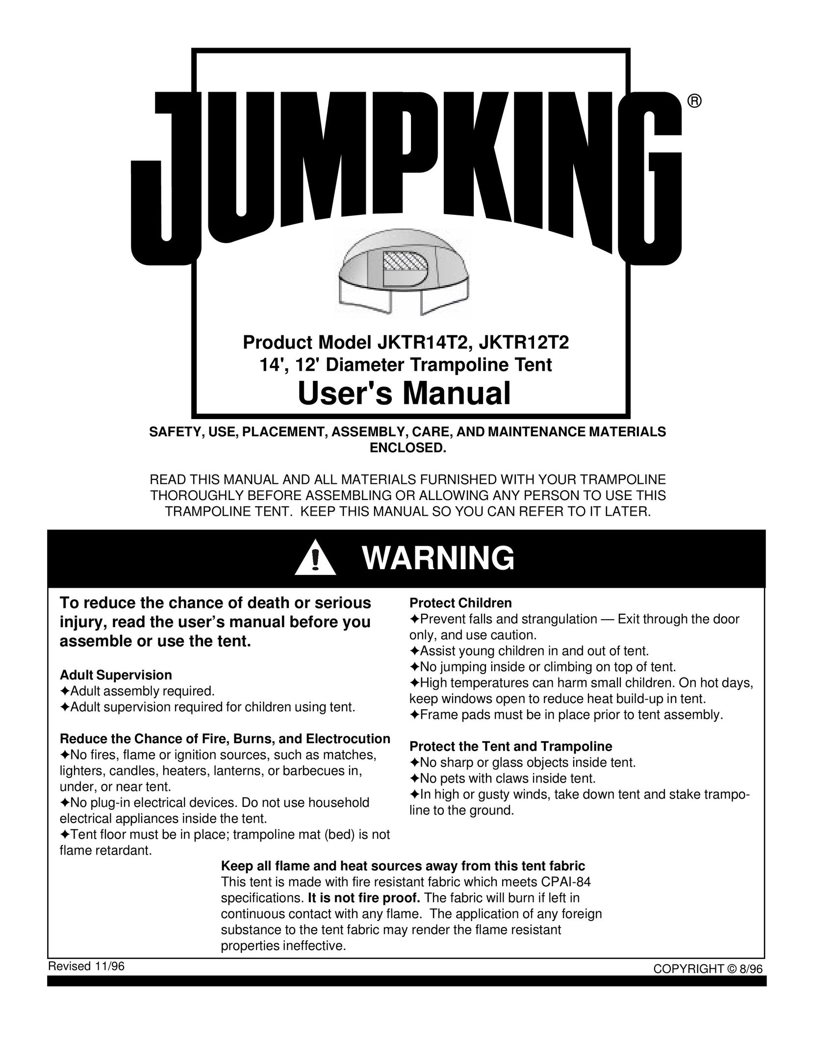 Jumpking JKTR12T2 Camping Equipment User Manual