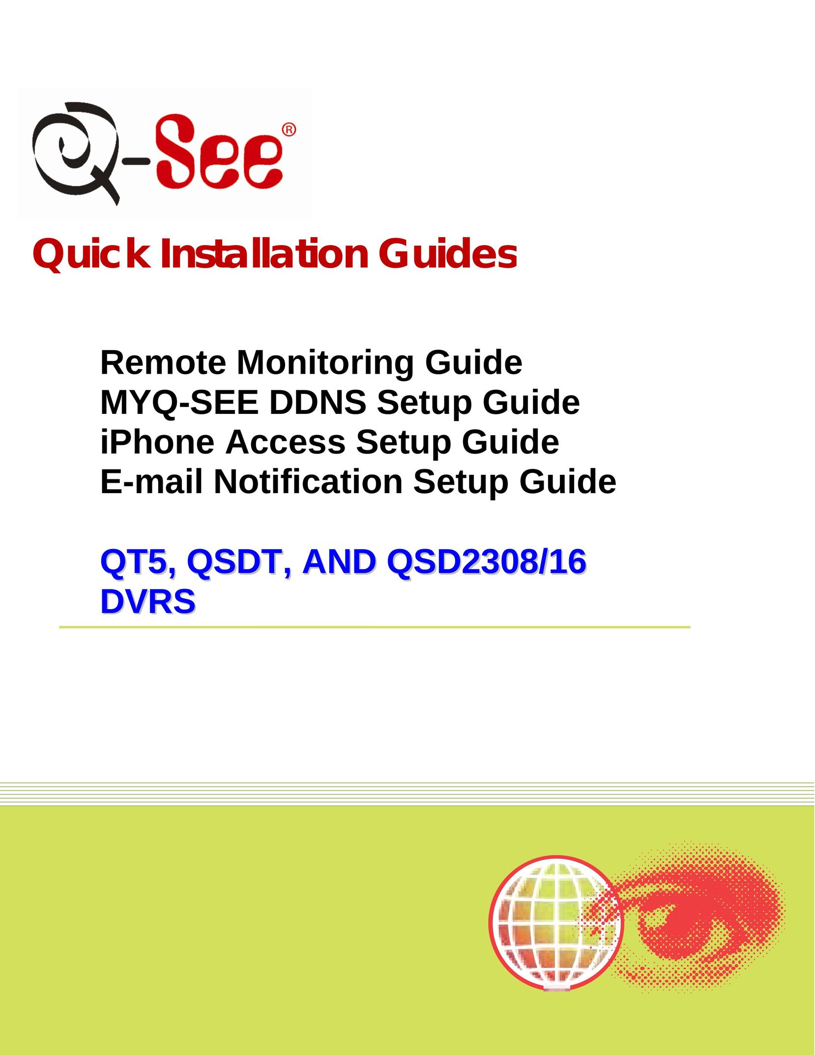 Q-See AND QSD2308/16 DVRS Camping Equipment User Manual