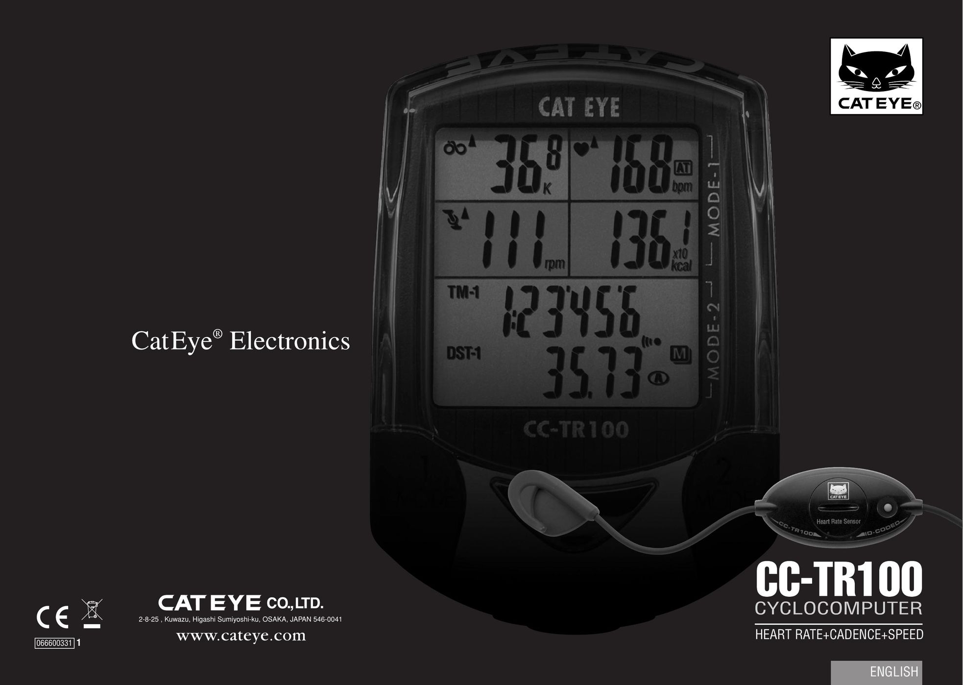 Cateye CC-TR100 Cyclometer User Manual