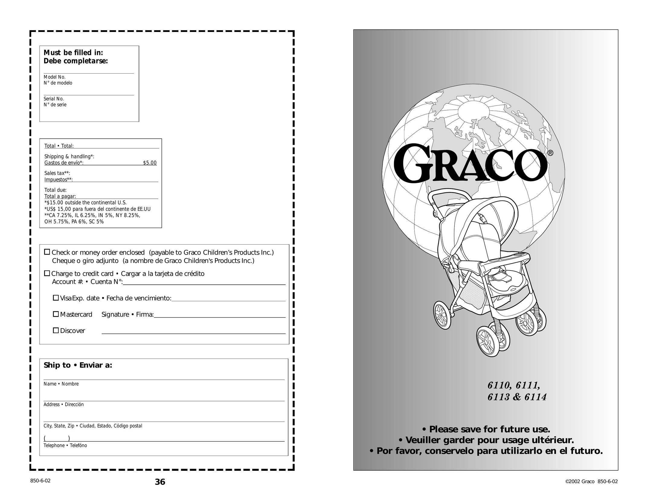 Graco 6111 Cyclometer User Manual
