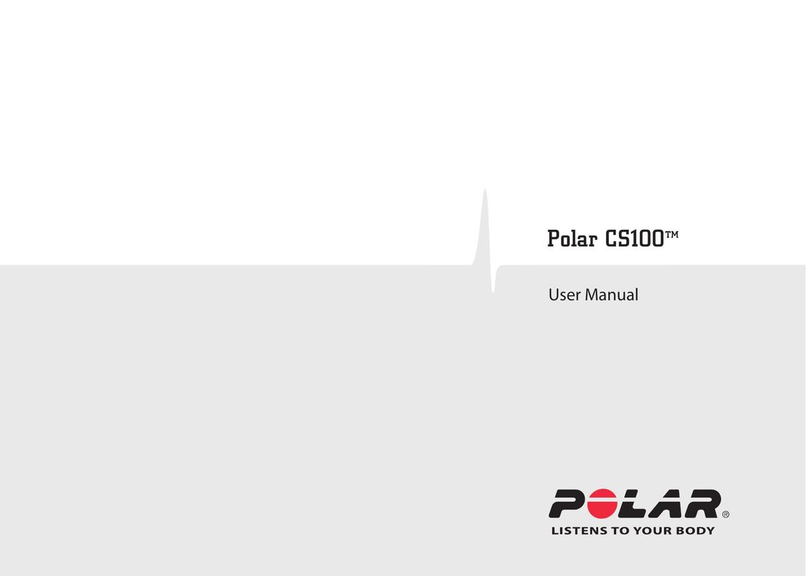 Polar CS100 Cyclometer User Manual