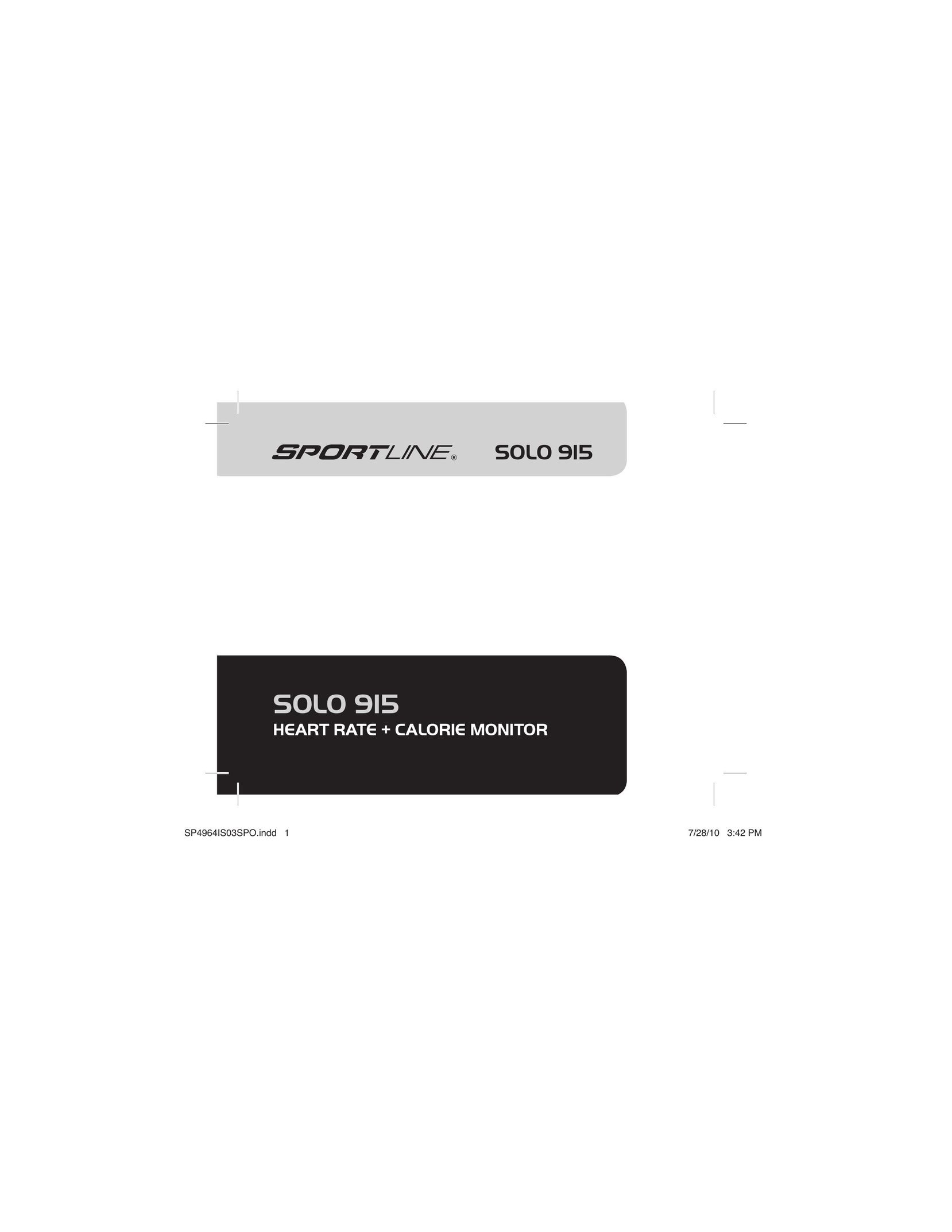 Sportline Solo 915 Cyclometer User Manual