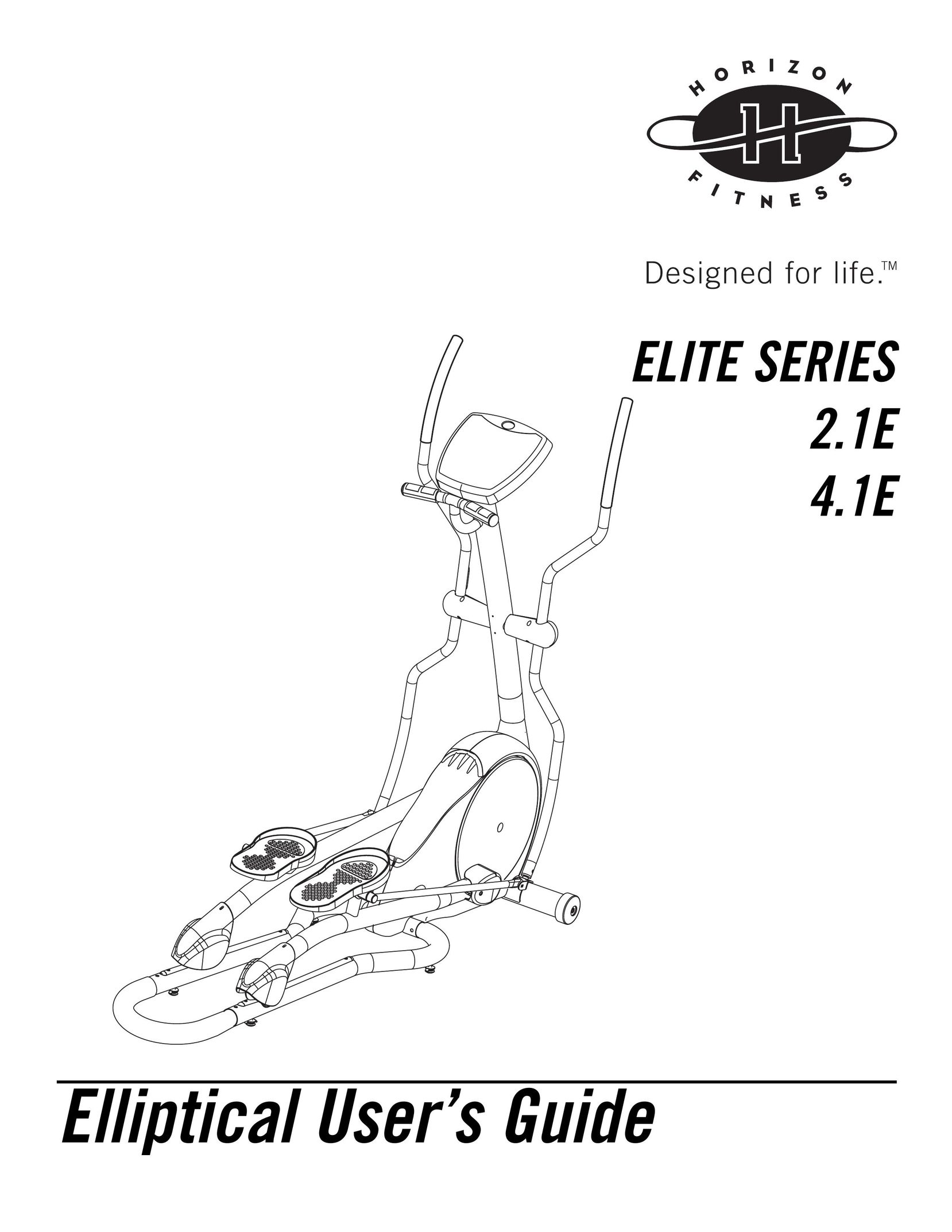 Horizon Fitness 2.1E Elliptical Trainer User Manual