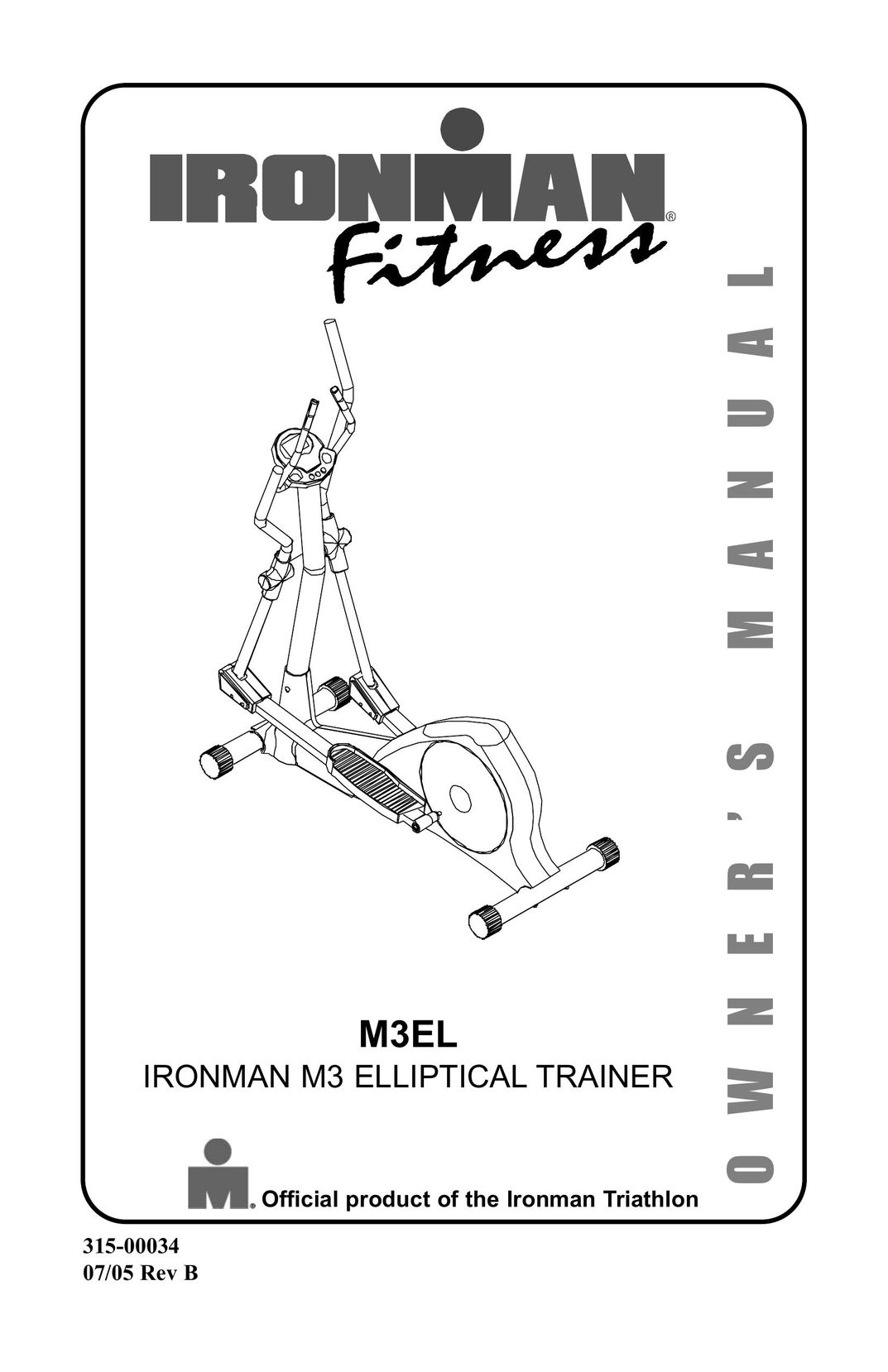 Ironman Fitness M3EL Elliptical Trainer User Manual