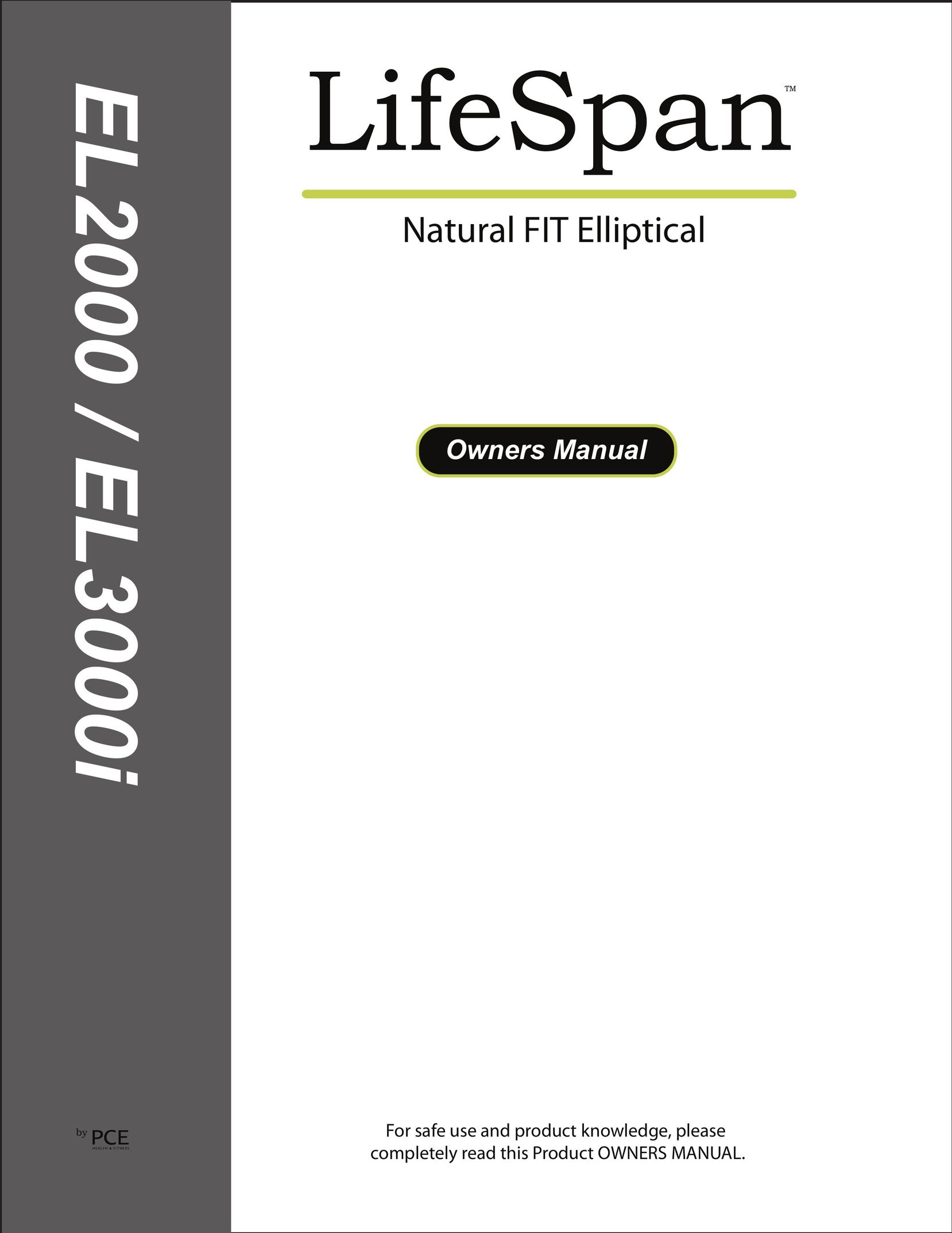 LifeSpan EL3000i Elliptical Trainer User Manual
