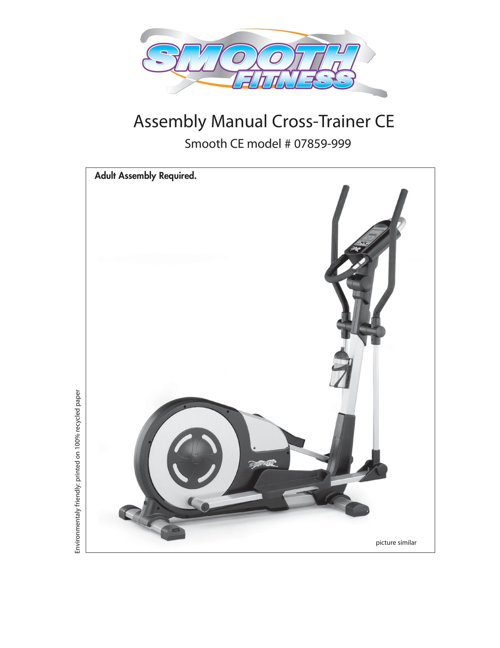 Smooth Fitness 07859-999 Elliptical Trainer User Manual