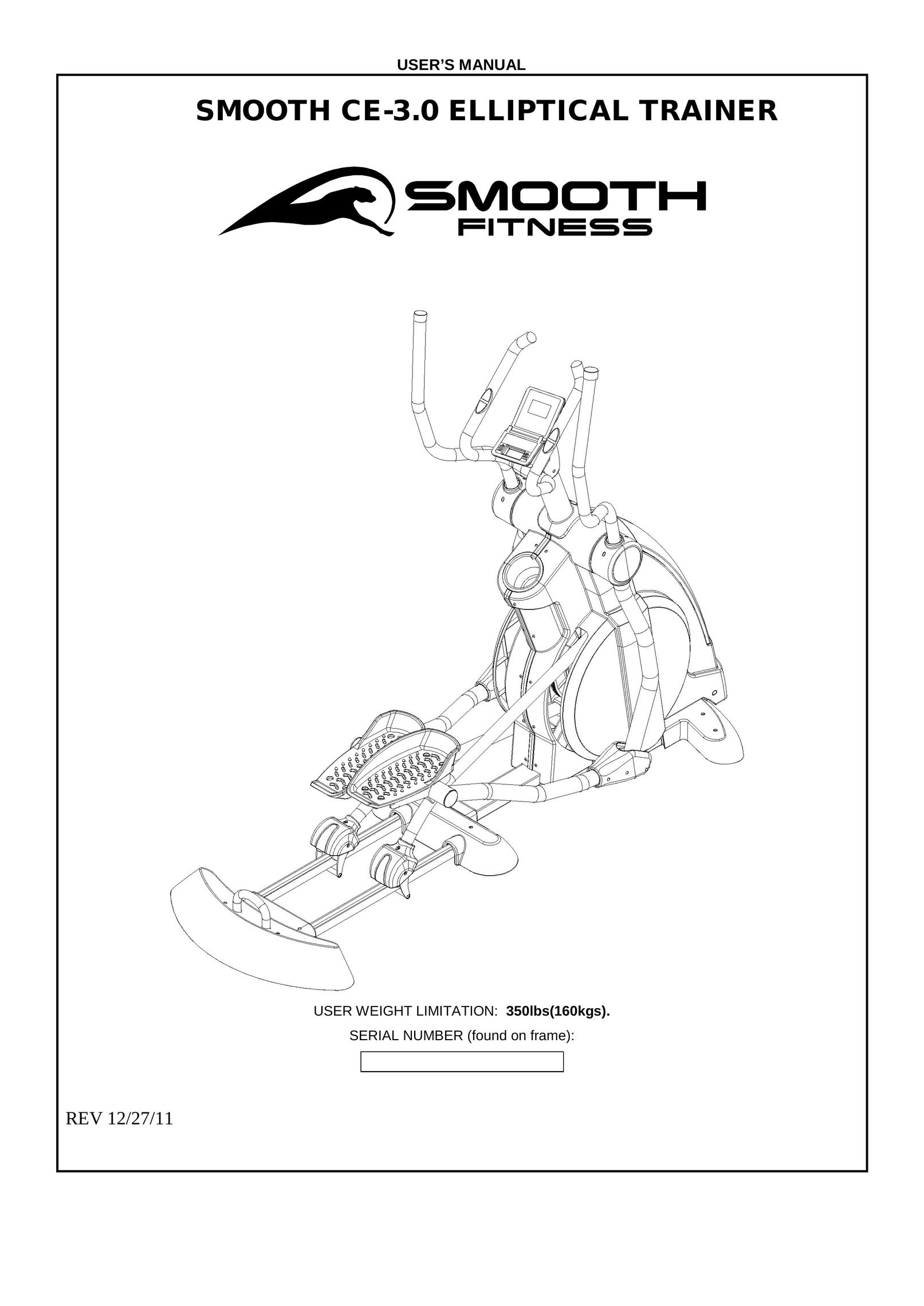 Smooth Fitness CE-3.0 Elliptical Trainer User Manual