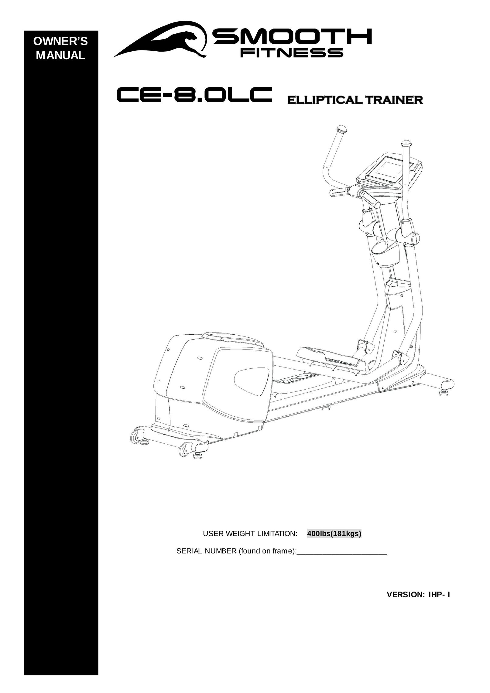 Smooth Fitness CE-8.0LC Elliptical Trainer User Manual