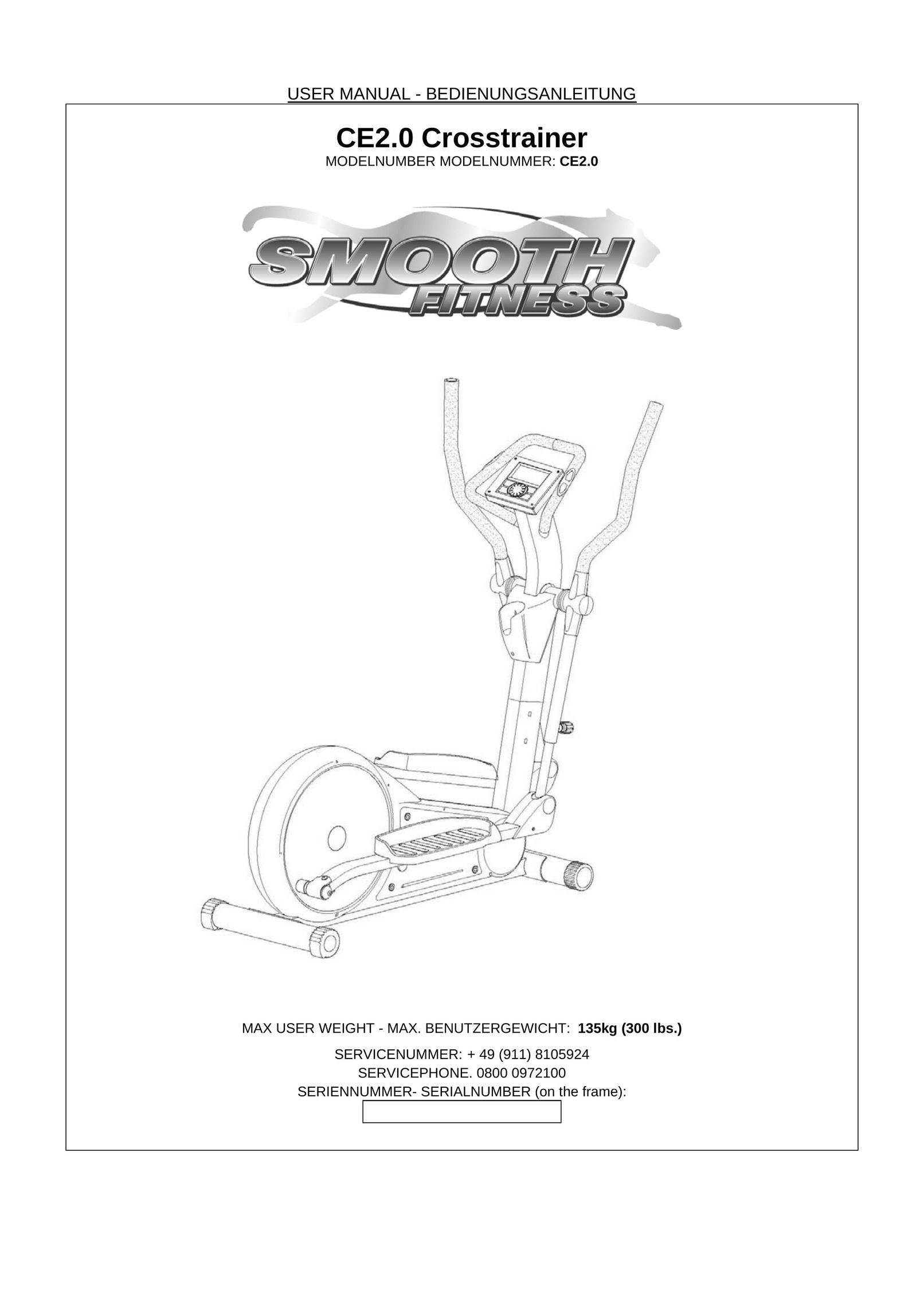 Smooth Fitness CE2.0 Elliptical Trainer User Manual