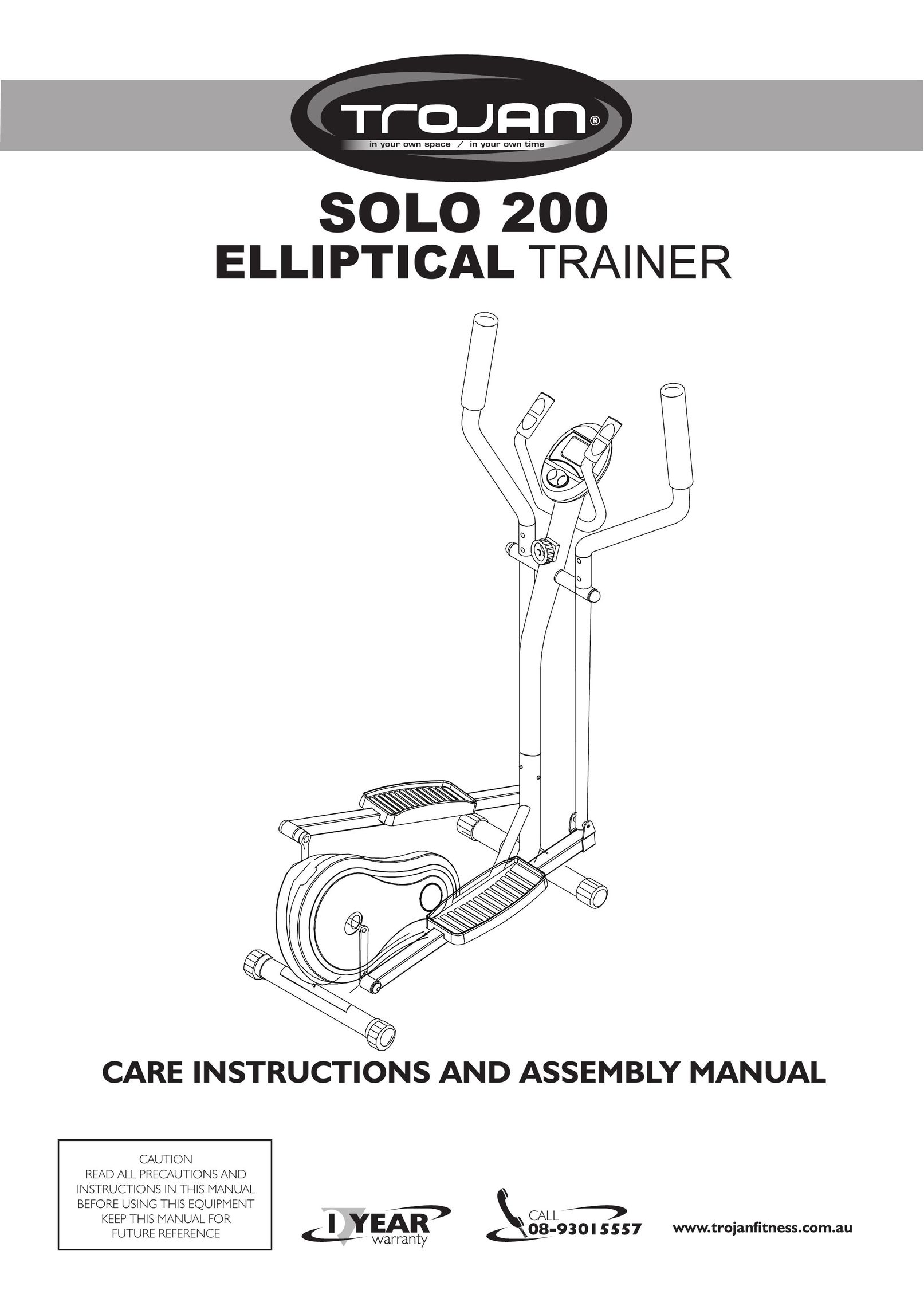 Trojan SOLO 200 Elliptical Trainer User Manual
