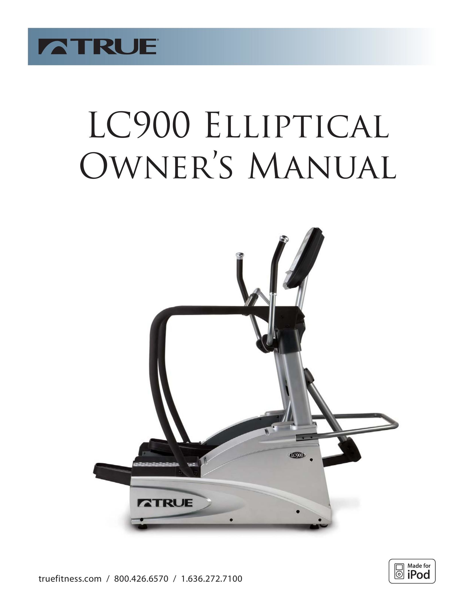 True Fitness 1.636.272.7100 Elliptical Trainer User Manual