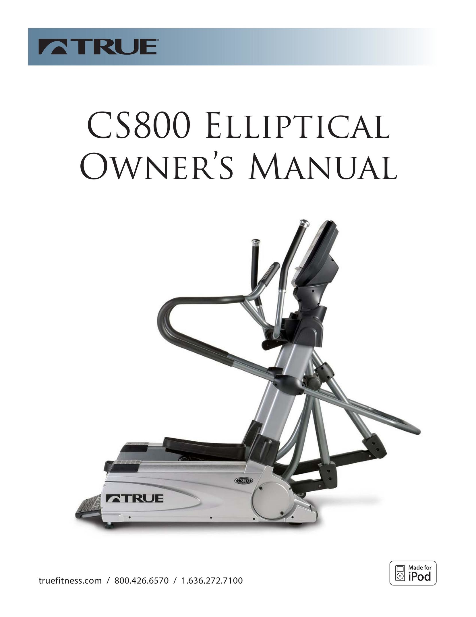 True Fitness CS800 Elliptical Trainer User Manual