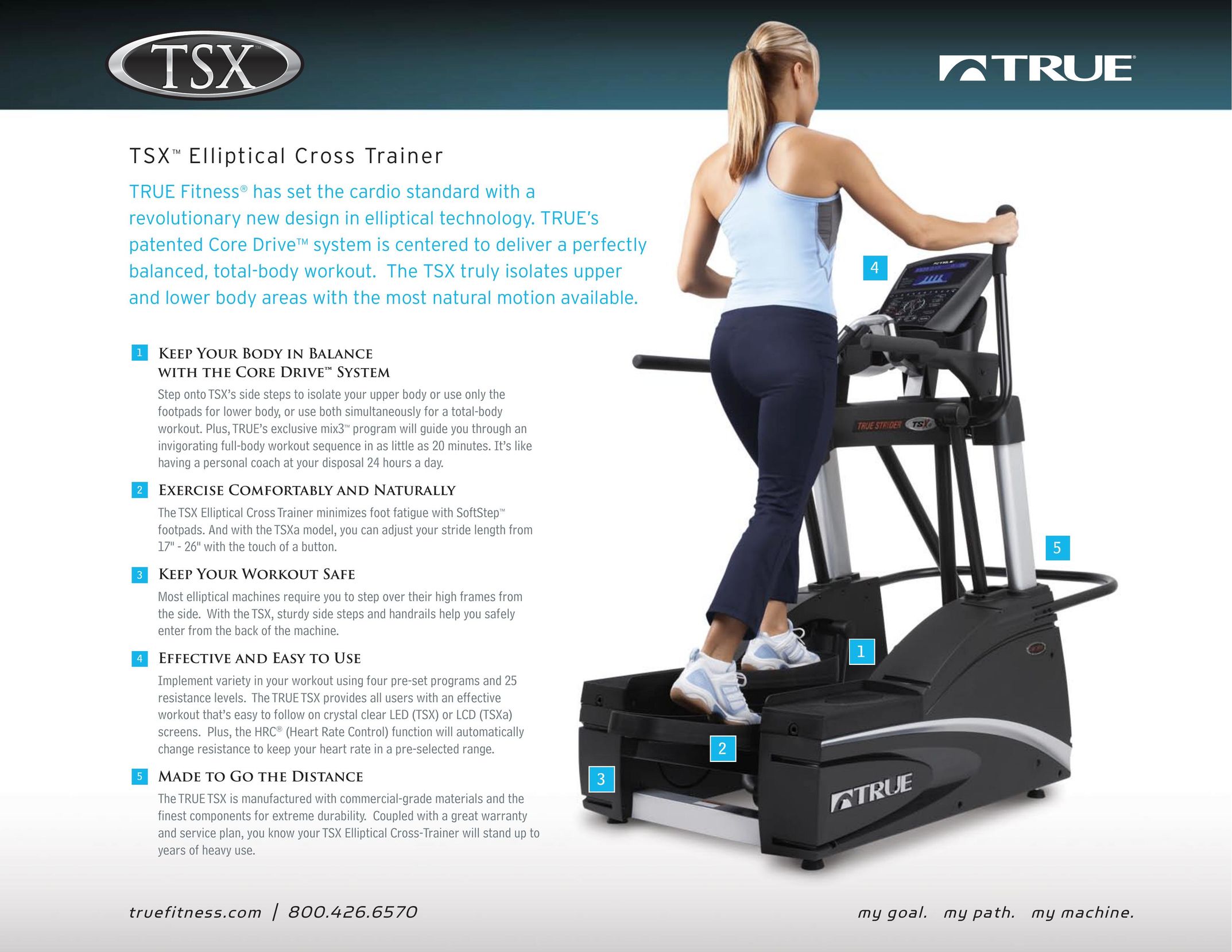 True Fitness TSX Elliptical Trainer User Manual