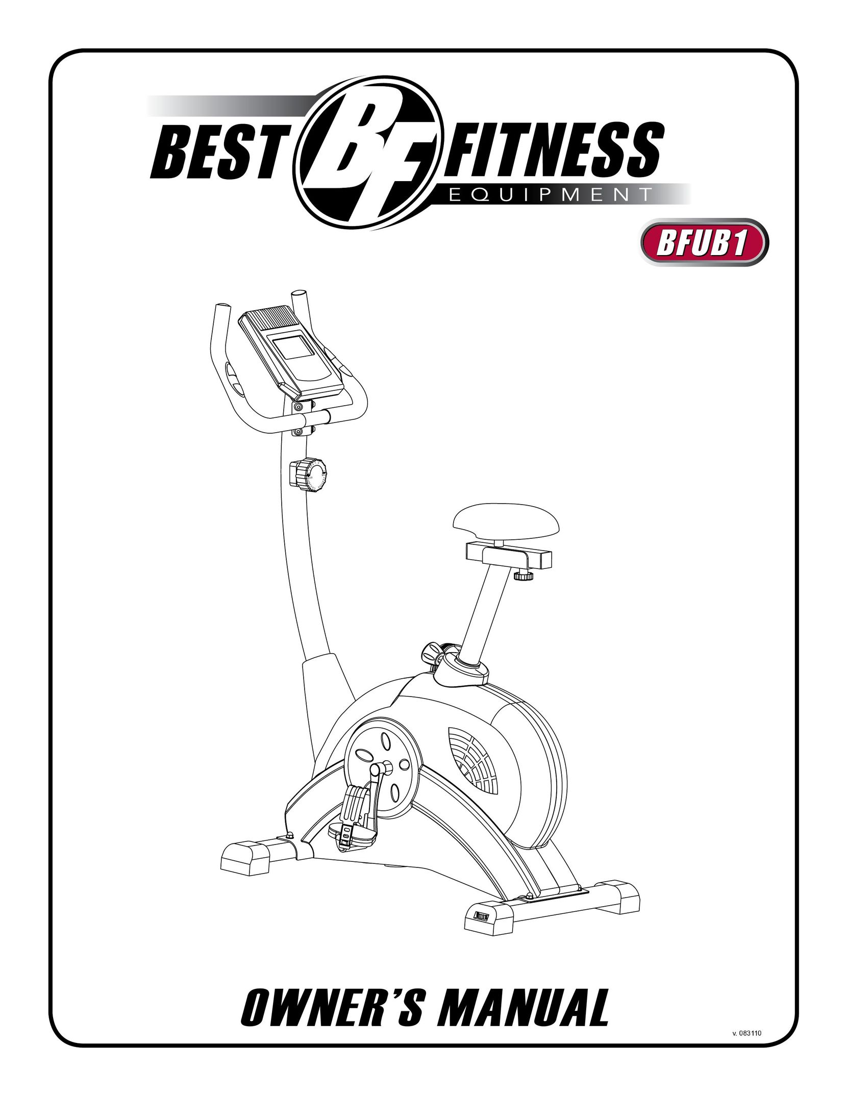 Best Fitness BFUB1 Exercise Bike User Manual