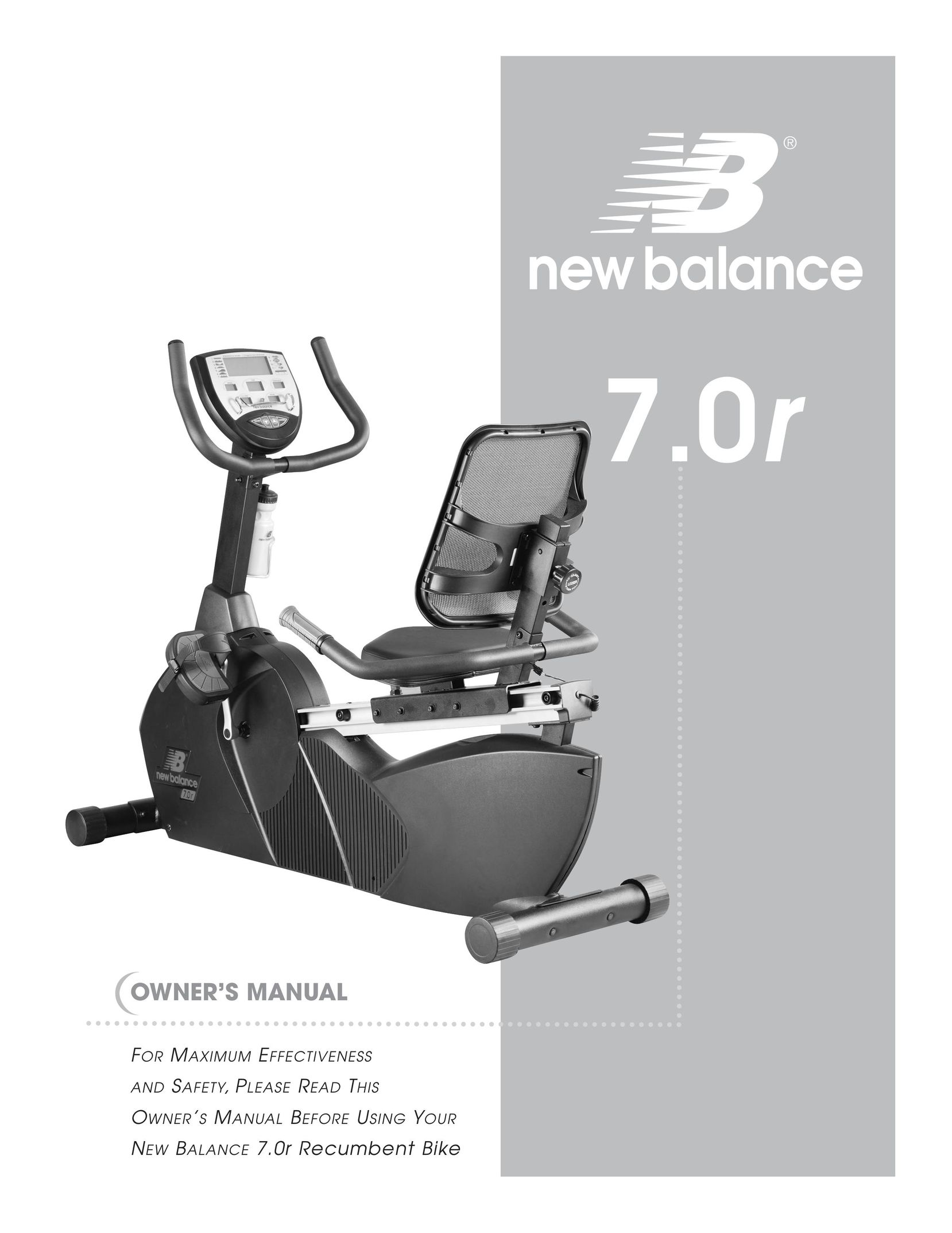 Fitness Quest 7.0r Exercise Bike User Manual