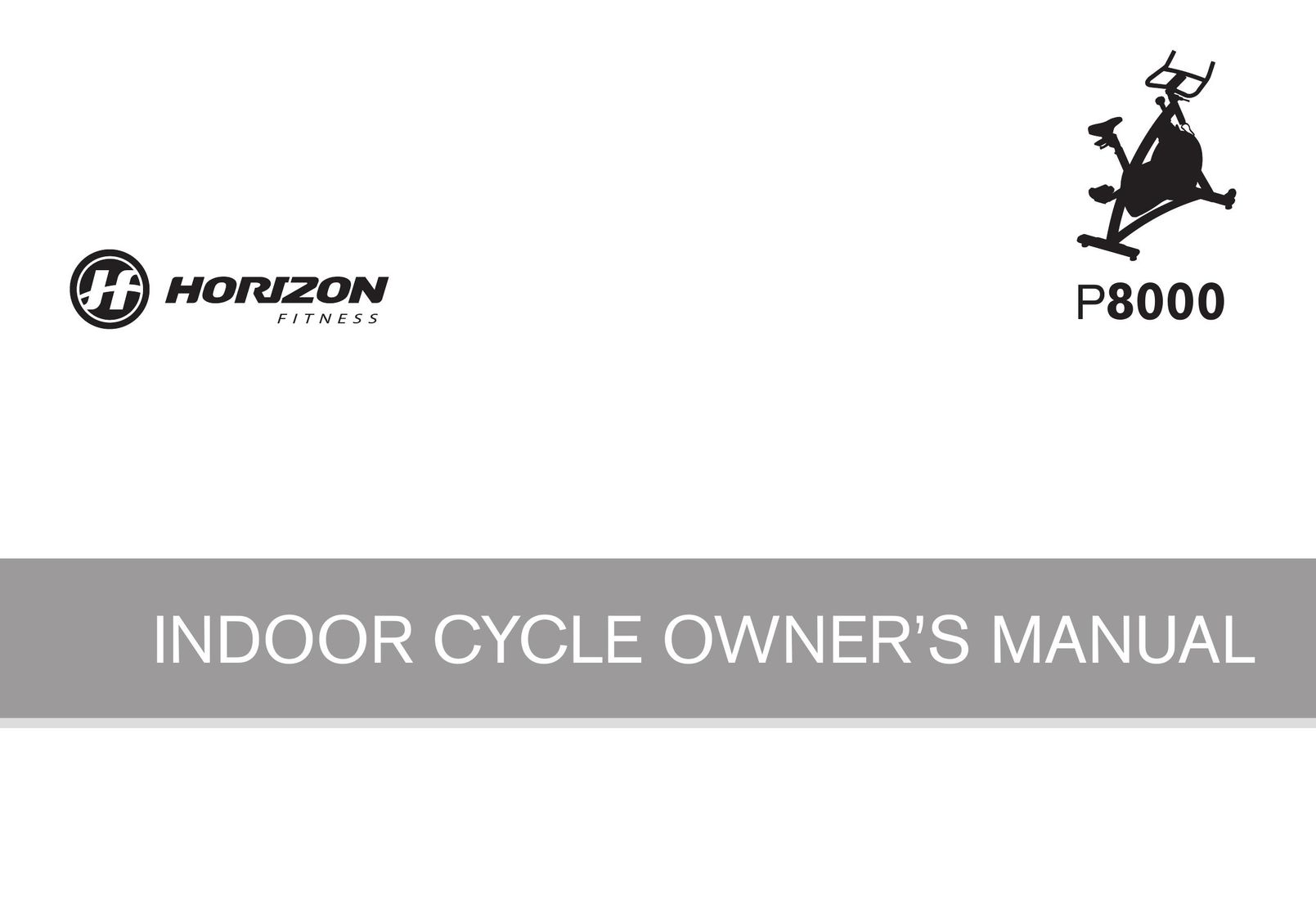 Horizon Fitness P8000 Exercise Bike User Manual