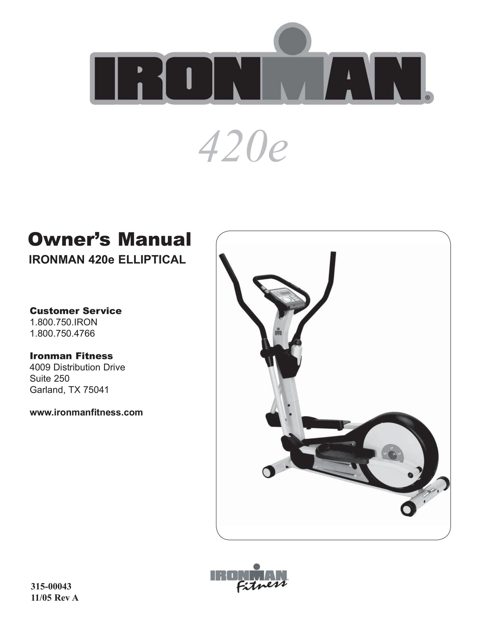 Ironman Fitness 420E Exercise Bike User Manual
