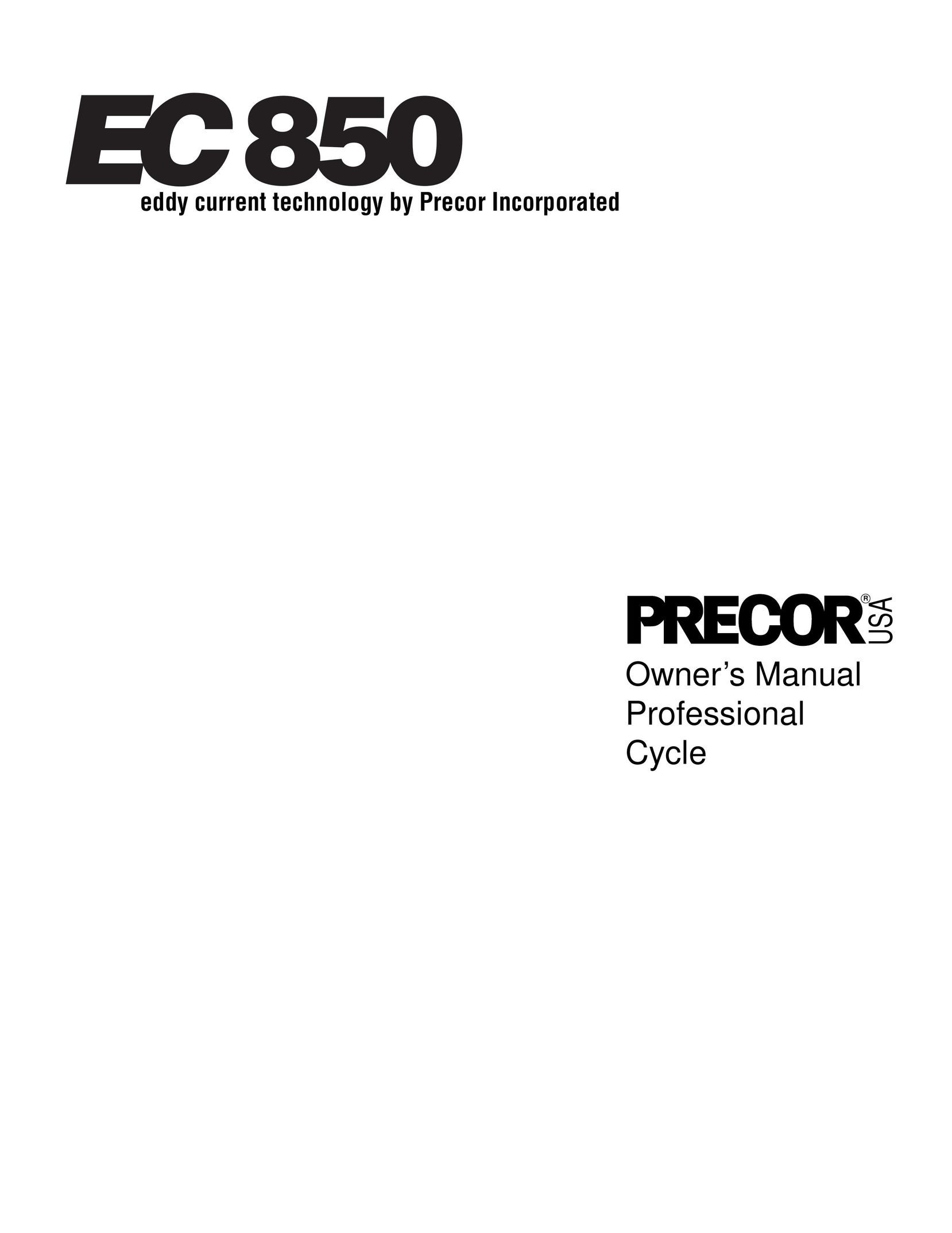 Precor EC 850 Exercise Bike User Manual