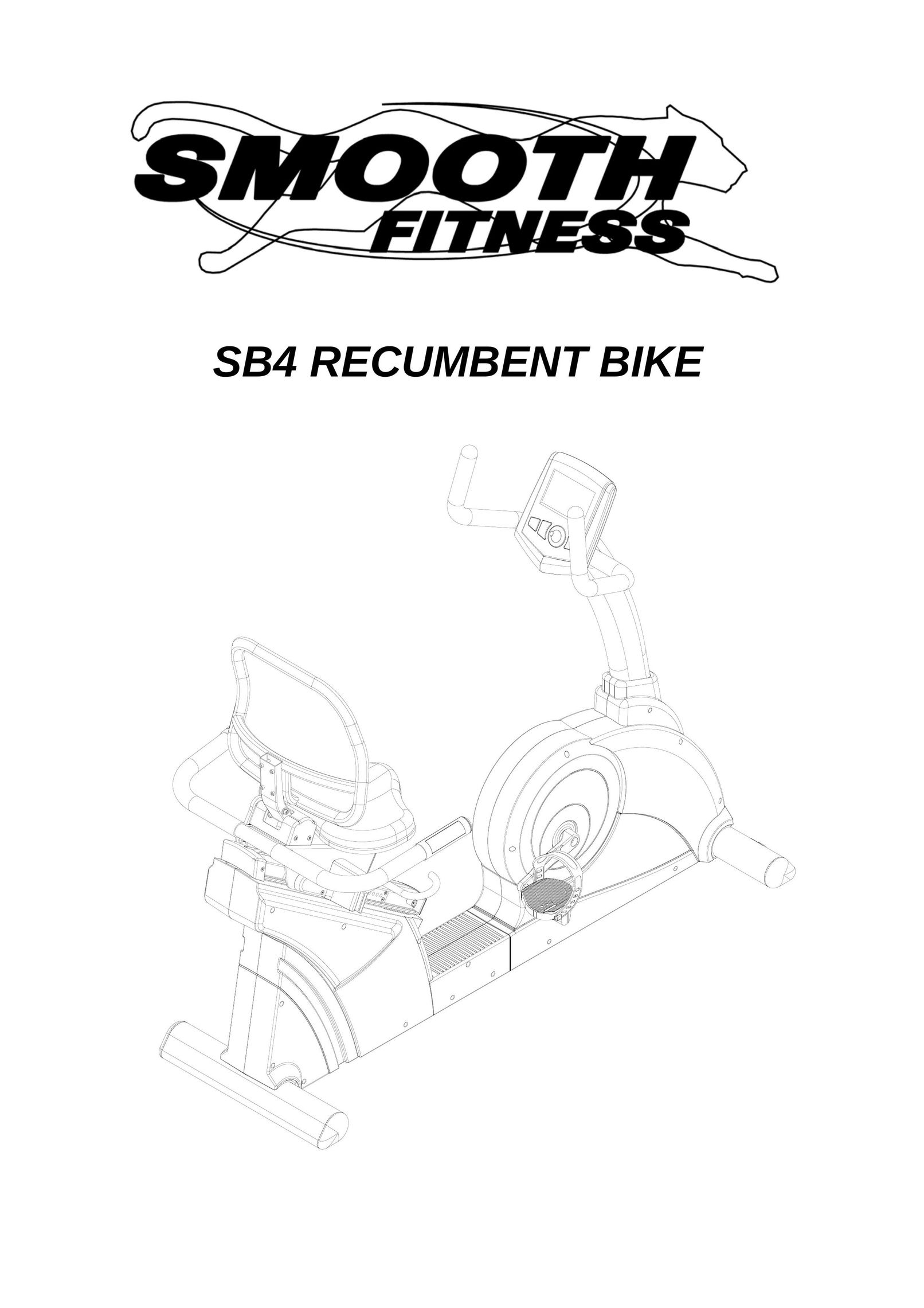 Smooth Fitness SB4 Exercise Bike User Manual
