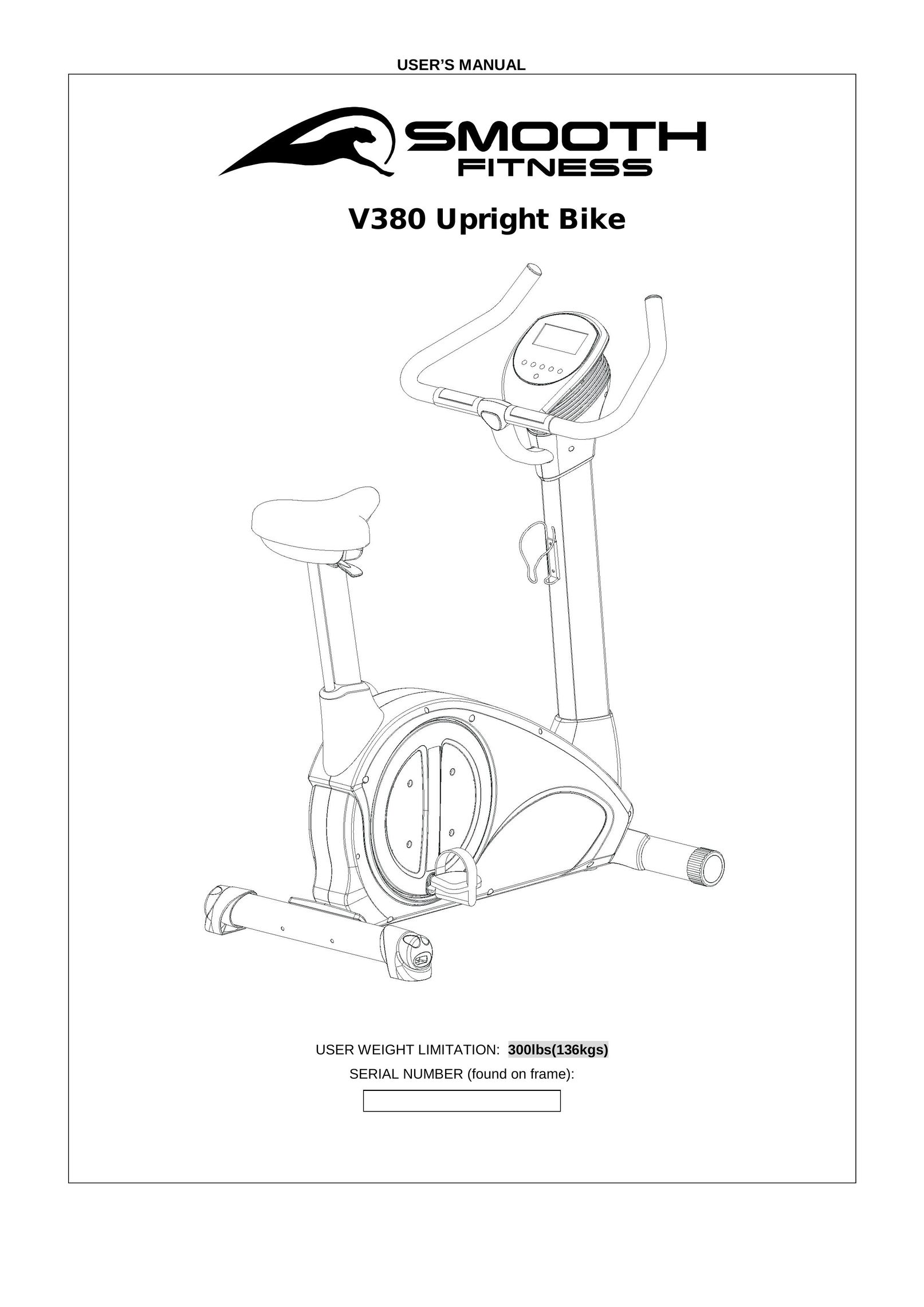 Smooth Fitness V380 Exercise Bike User Manual