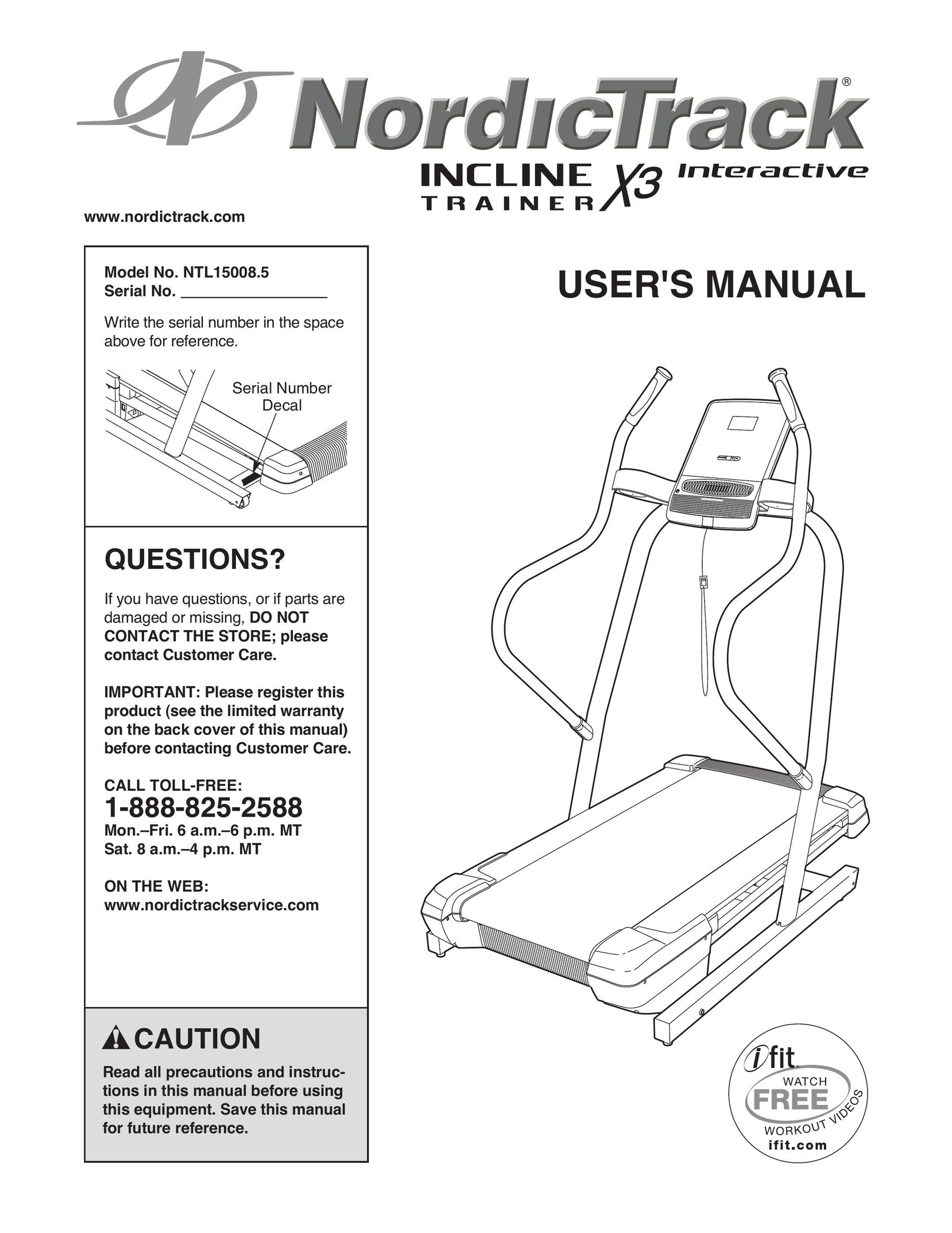 NordicTrack NTL15008.5 Fitness Electronics User Manual