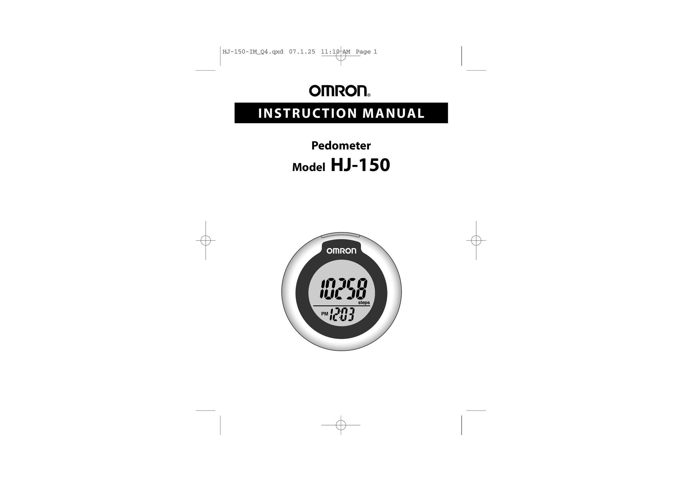 Omron Healthcare HJ-150 Fitness Electronics User Manual