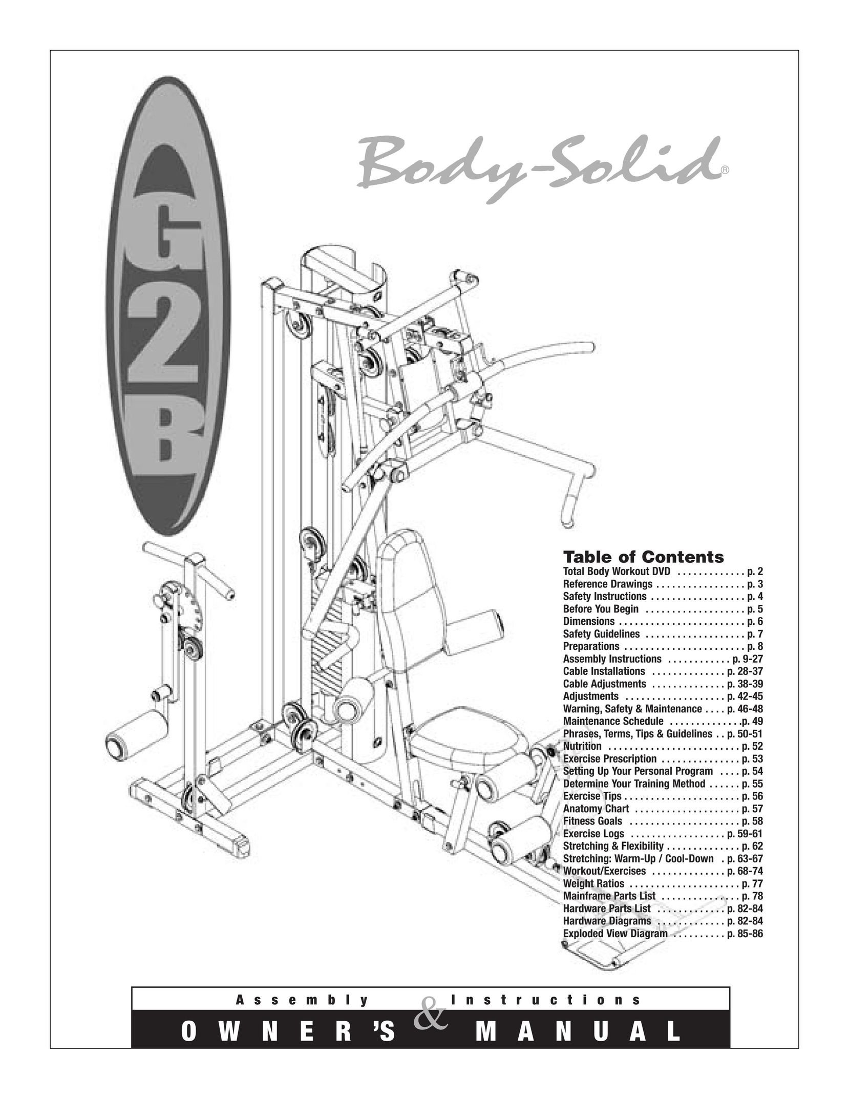 Body Solid G2B Fitness Equipment User Manual