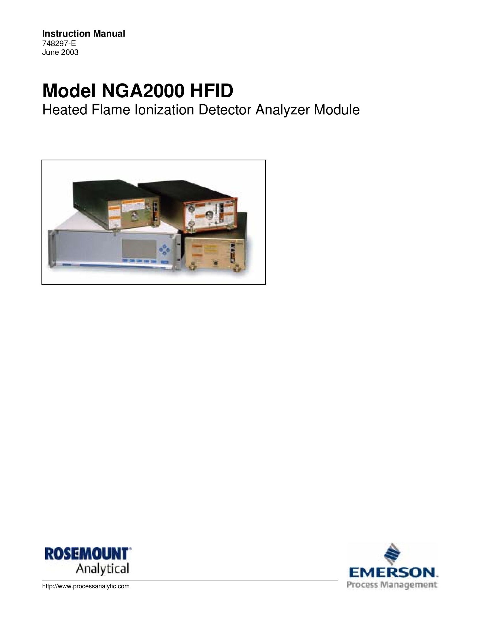 Emerson Process Management NGA2000 HFID Fitness Equipment User Manual
