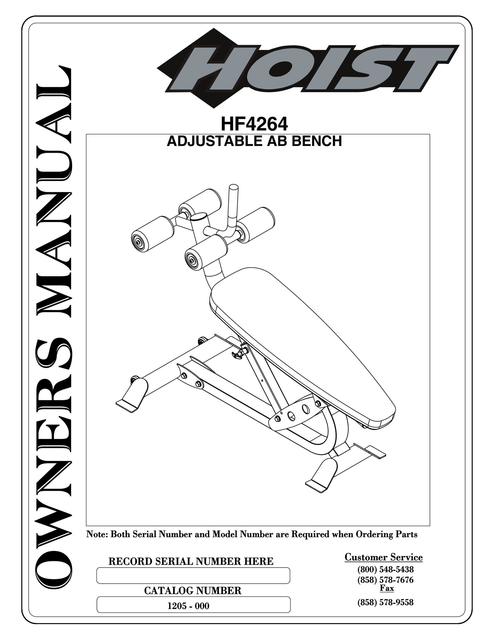 Hoist Fitness HF4264 Fitness Equipment User Manual