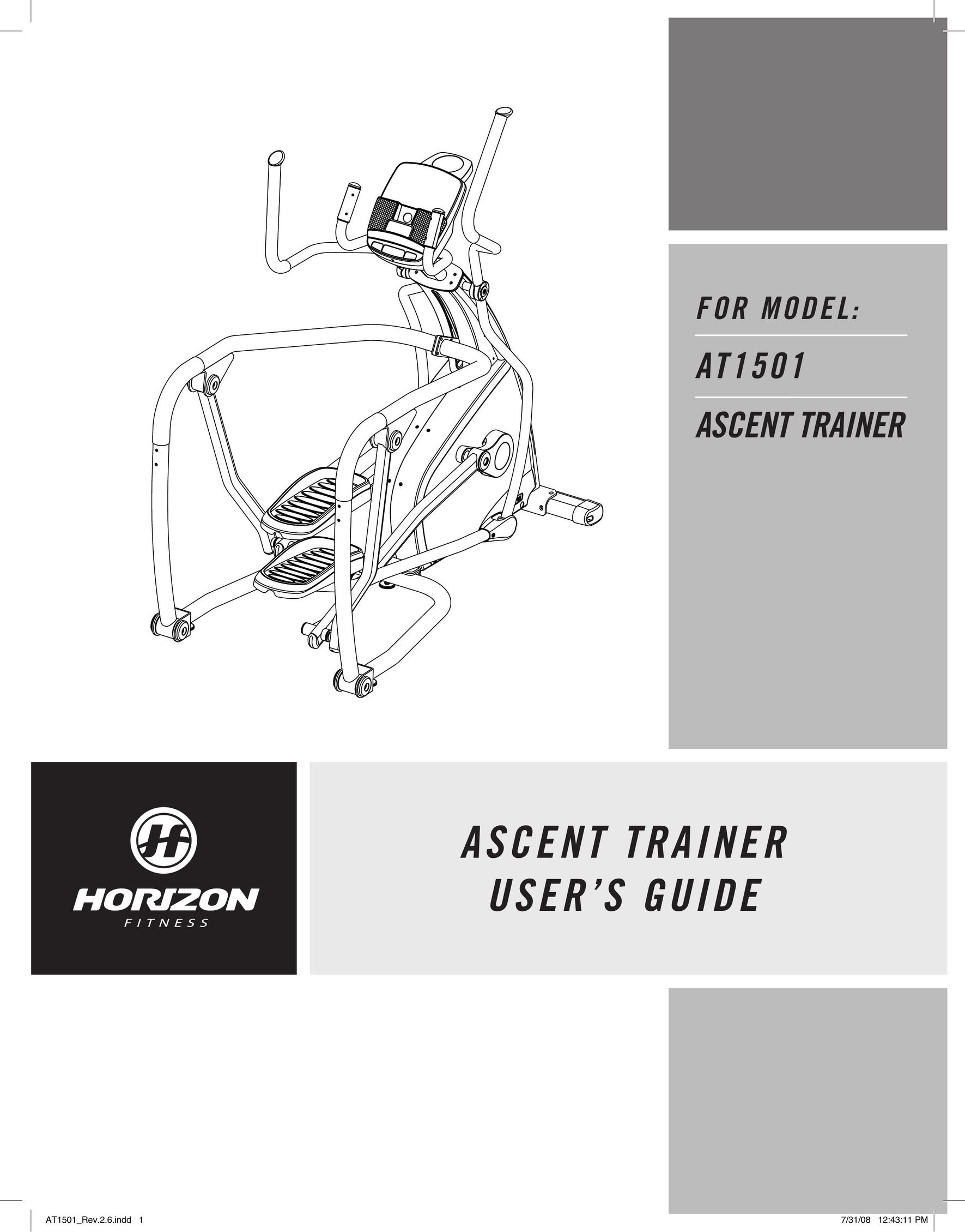 Horizon Fitness AT1501 Fitness Equipment User Manual